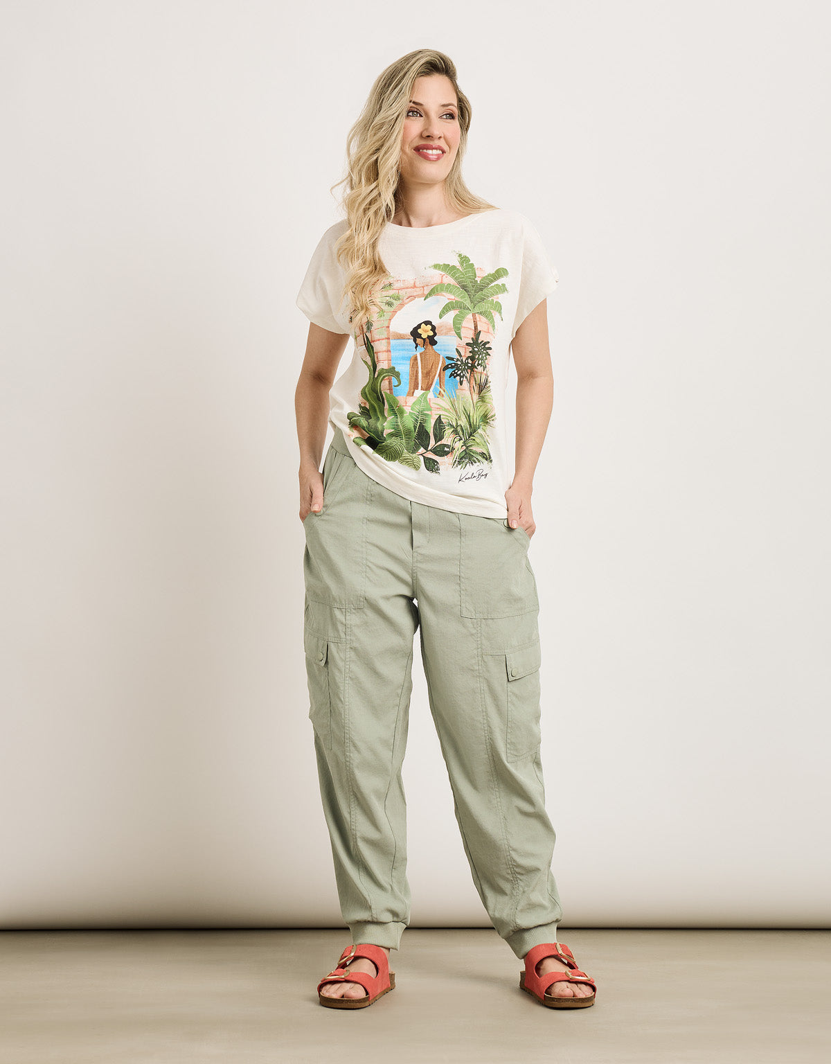 Camiseta Manga Corta Beige - Balmina