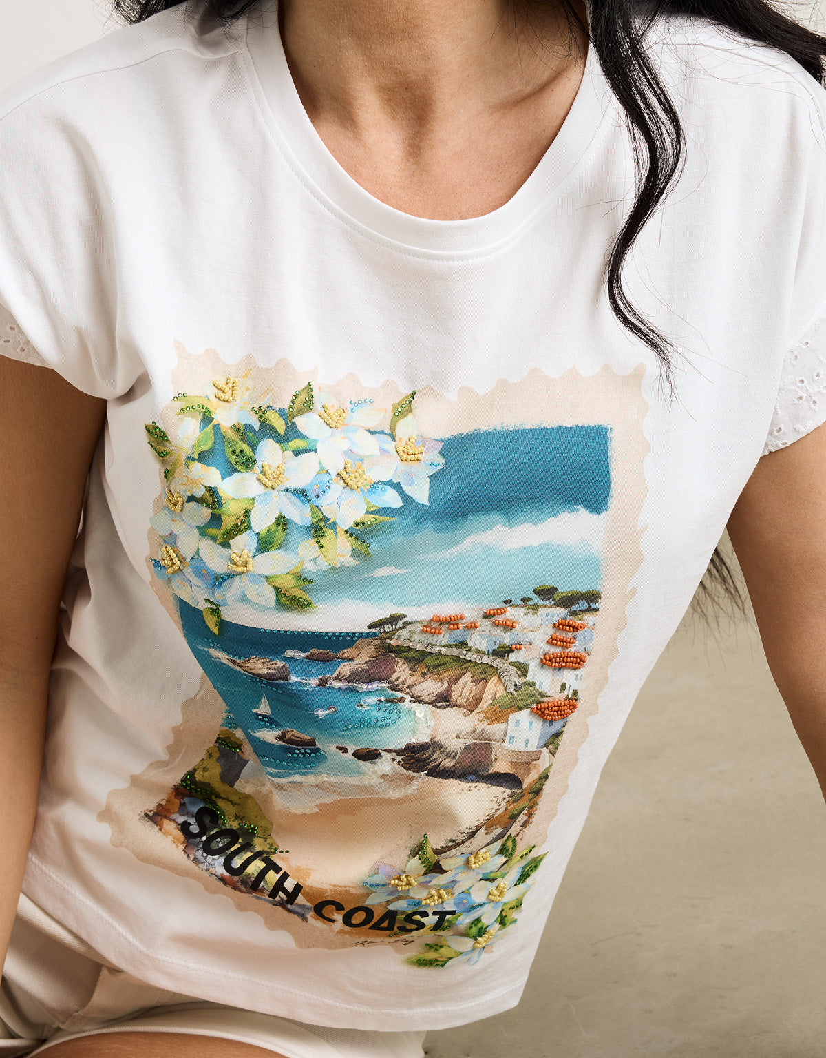 Camiseta Manga Corta Blanco - Saintez 5