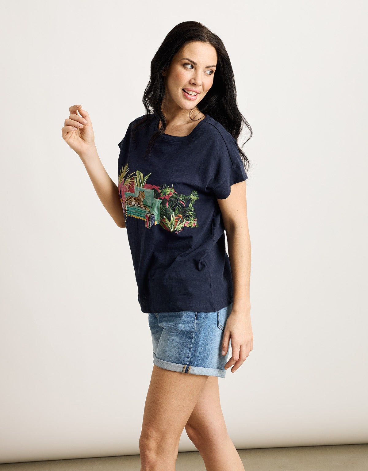 Camiseta Manga Corta Azul Marino - Januri 4