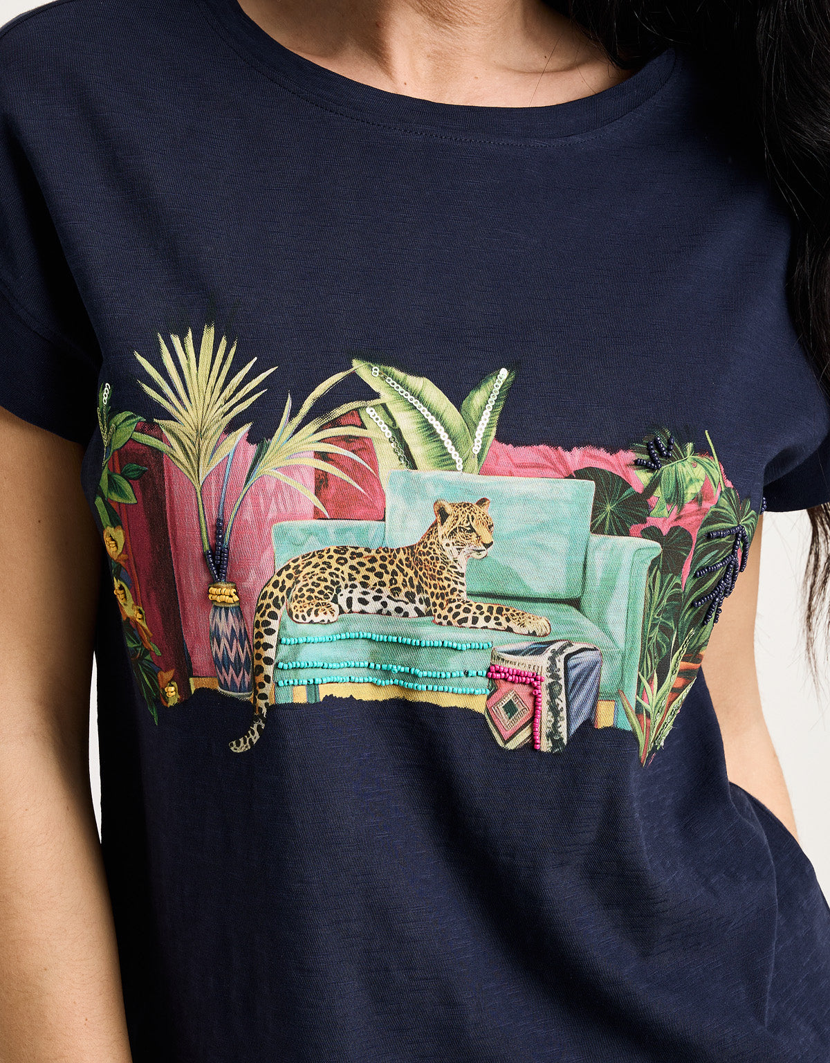 Camiseta Manga Corta Azul Marino - Januri 5