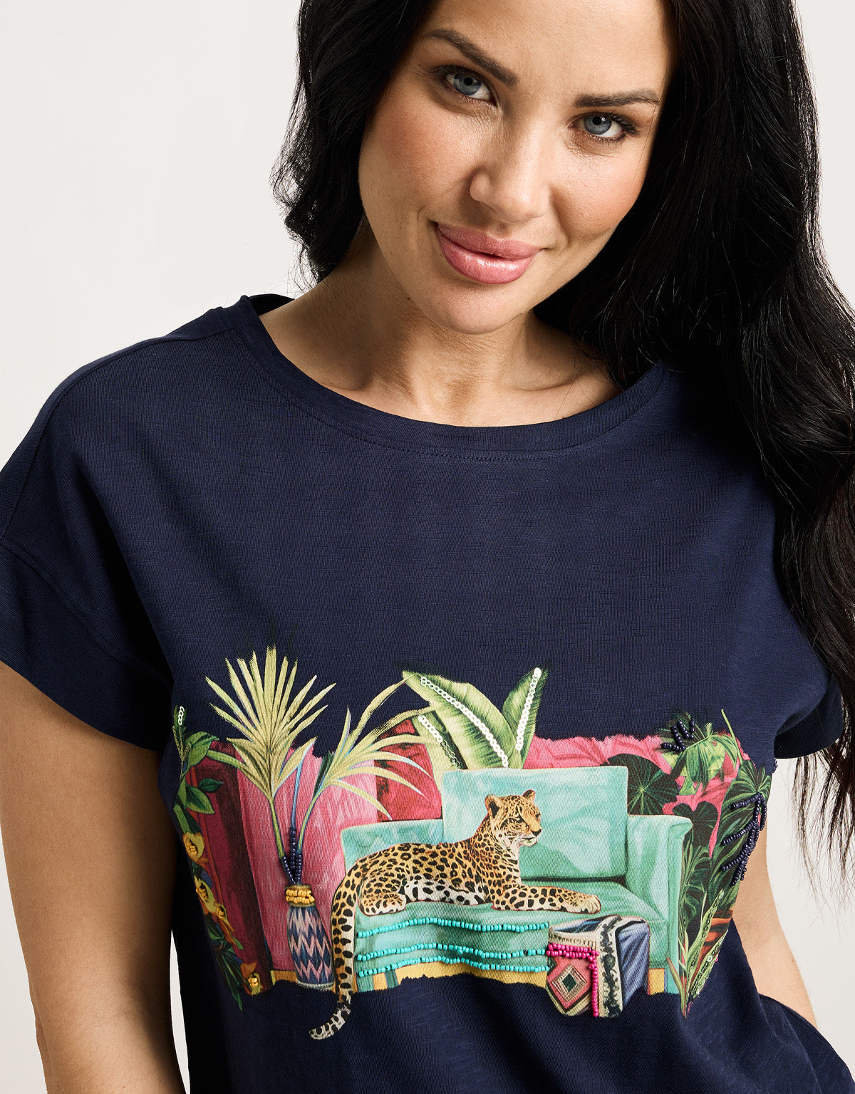 Camiseta Manga Corta Azul Marino - Januri 2