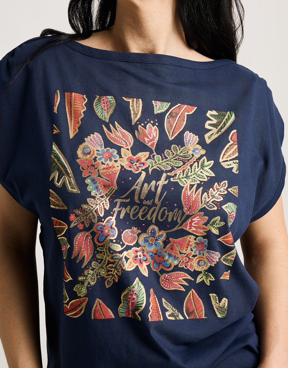 Camiseta Manga Corta Azul Marino - Oreana 6