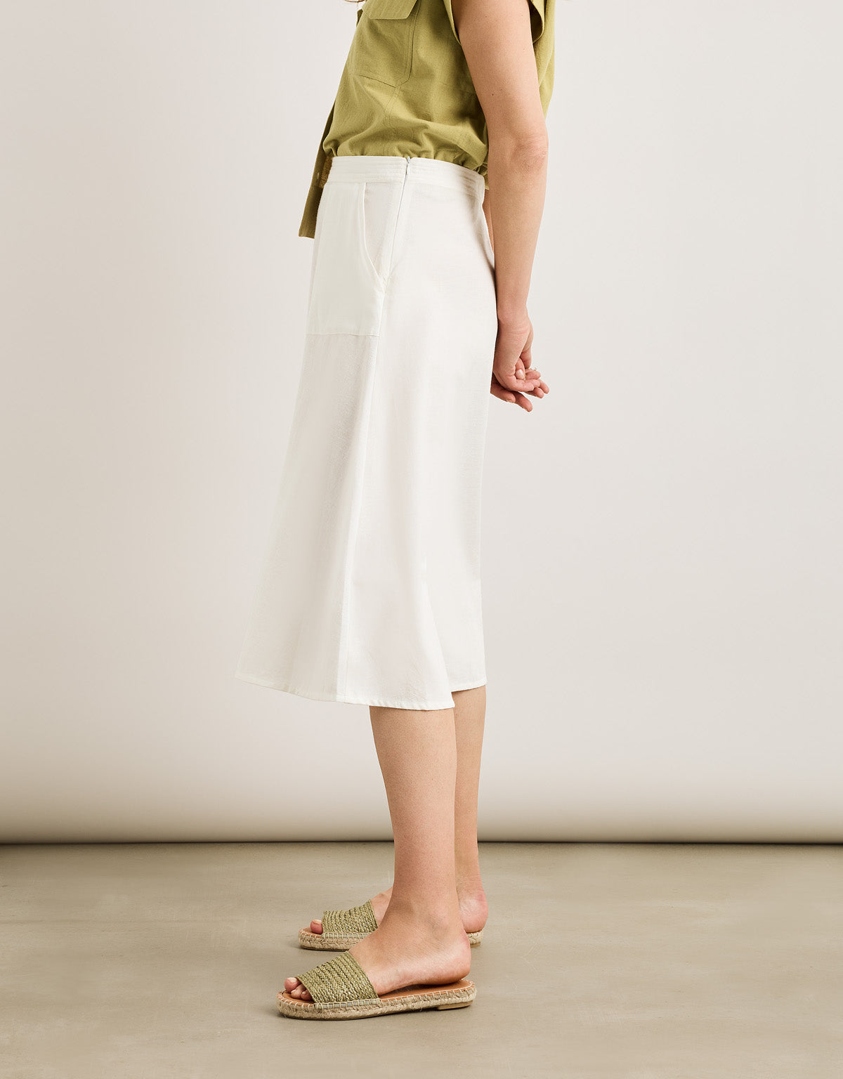 Falda Midi Blanco - Sintal 3