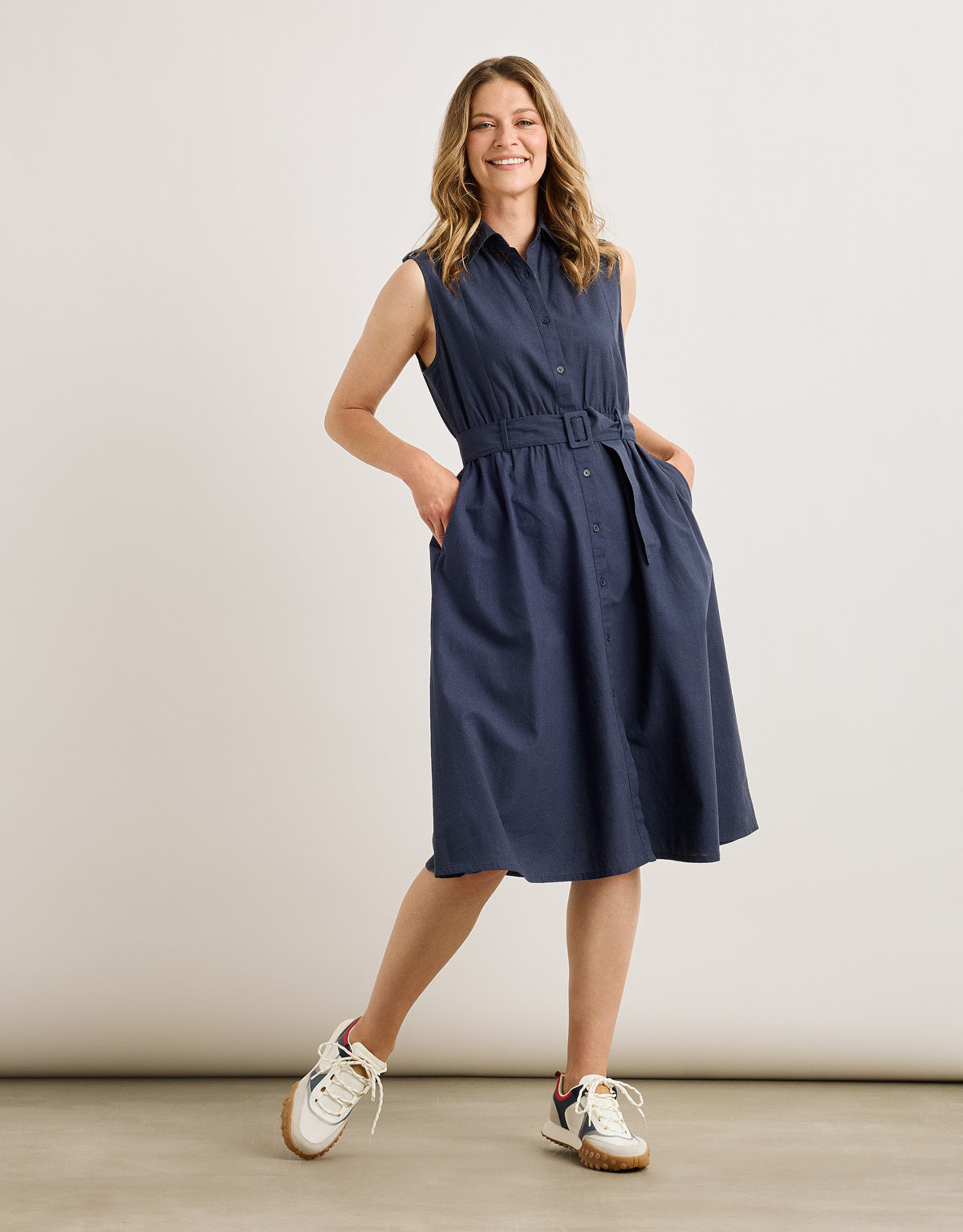 Vestido Midi Azul Marino - Jonix