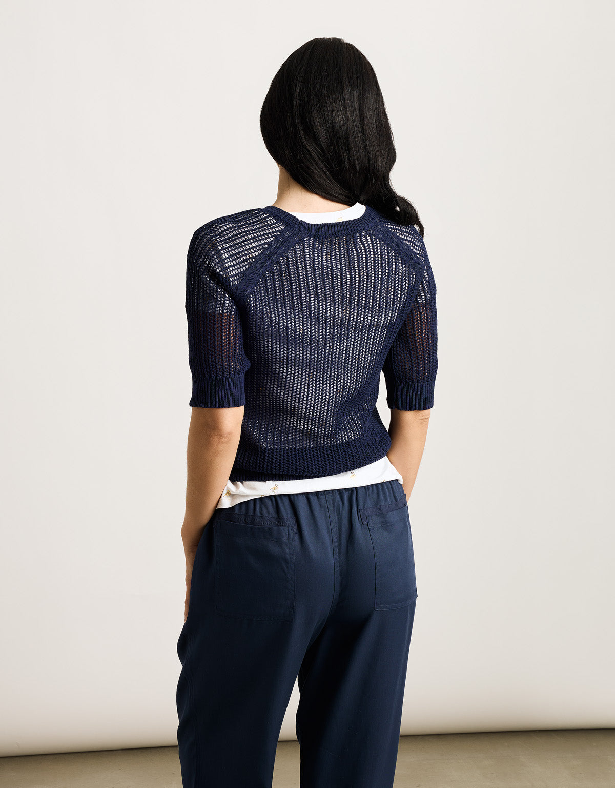 Sweater Manga Corta Azul Marino - Limo 3