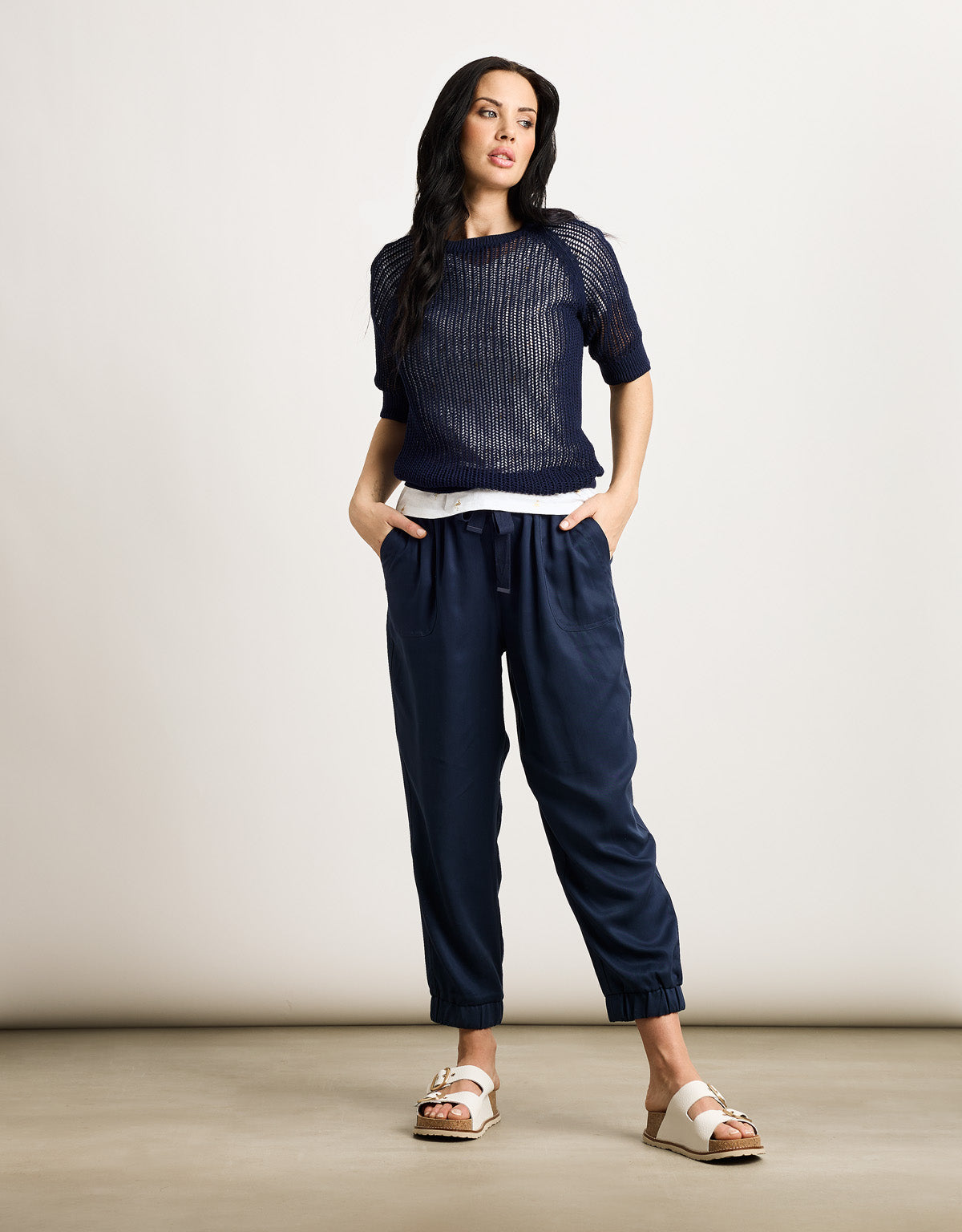 Sweater Manga Corta Azul Marino - Limo 7