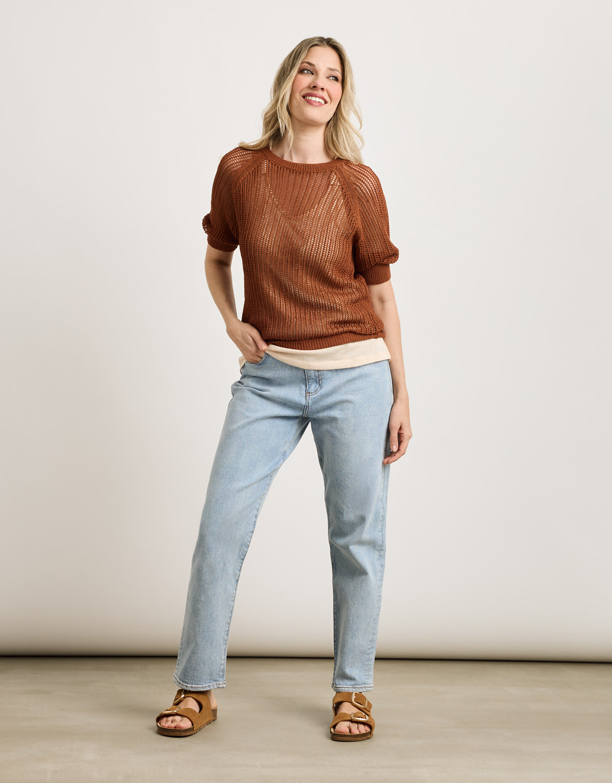 Jersey Manga Corta Marrón - Limo