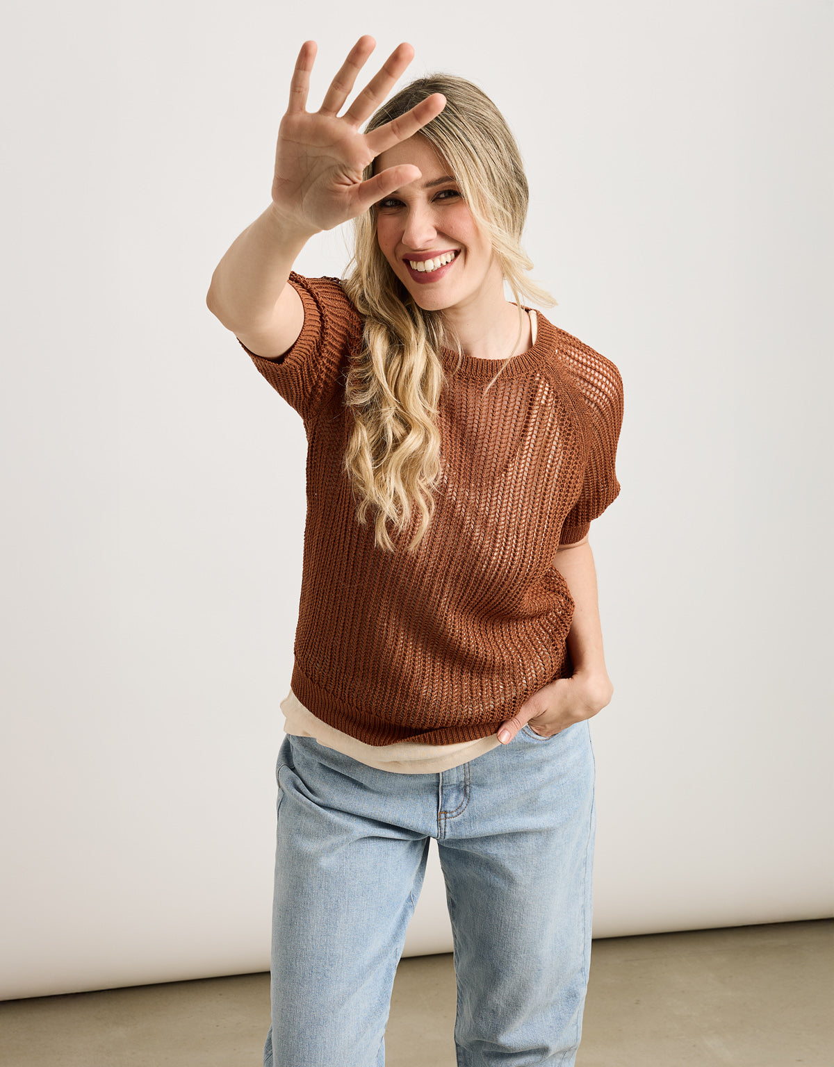 Jersey Manga Corta Marrón - Limo