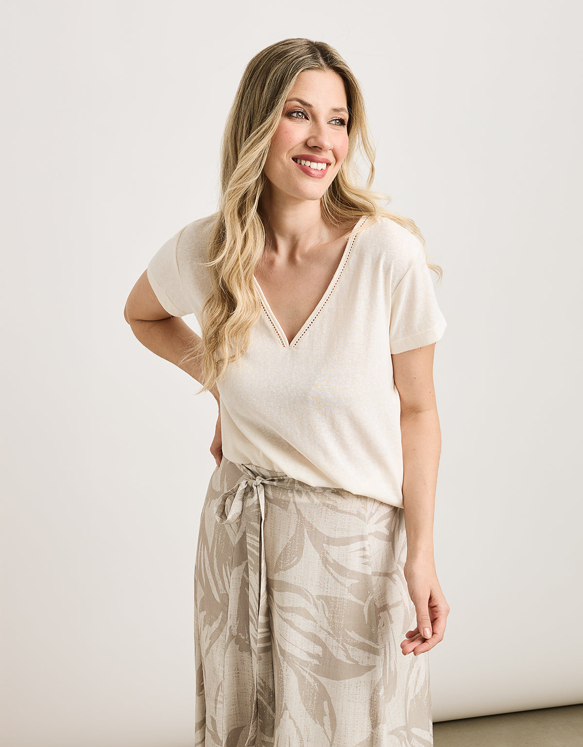 Camiseta Manga Corta Beige - Kipar