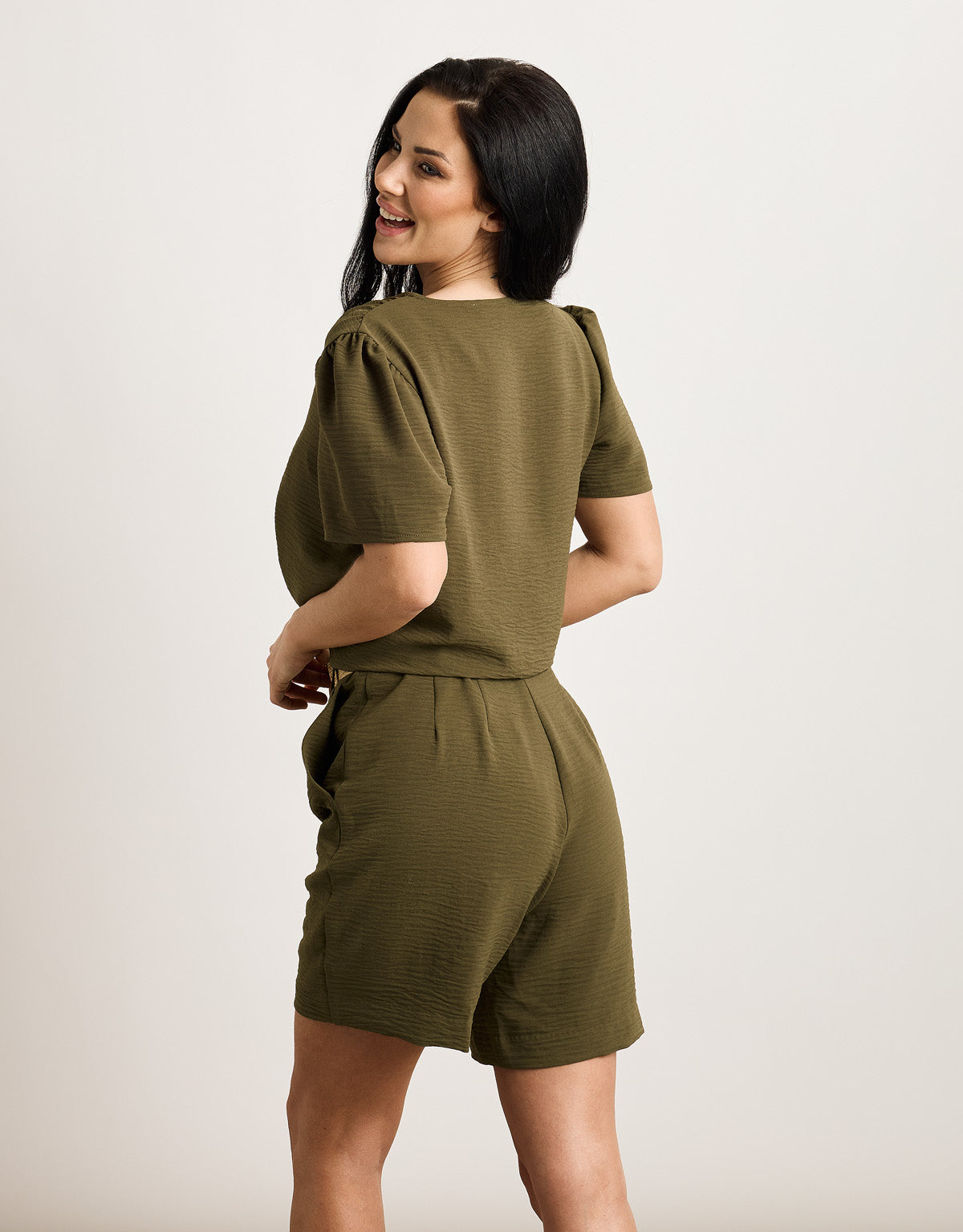 Camisa Manga Corta Caqui - Rivlan 3