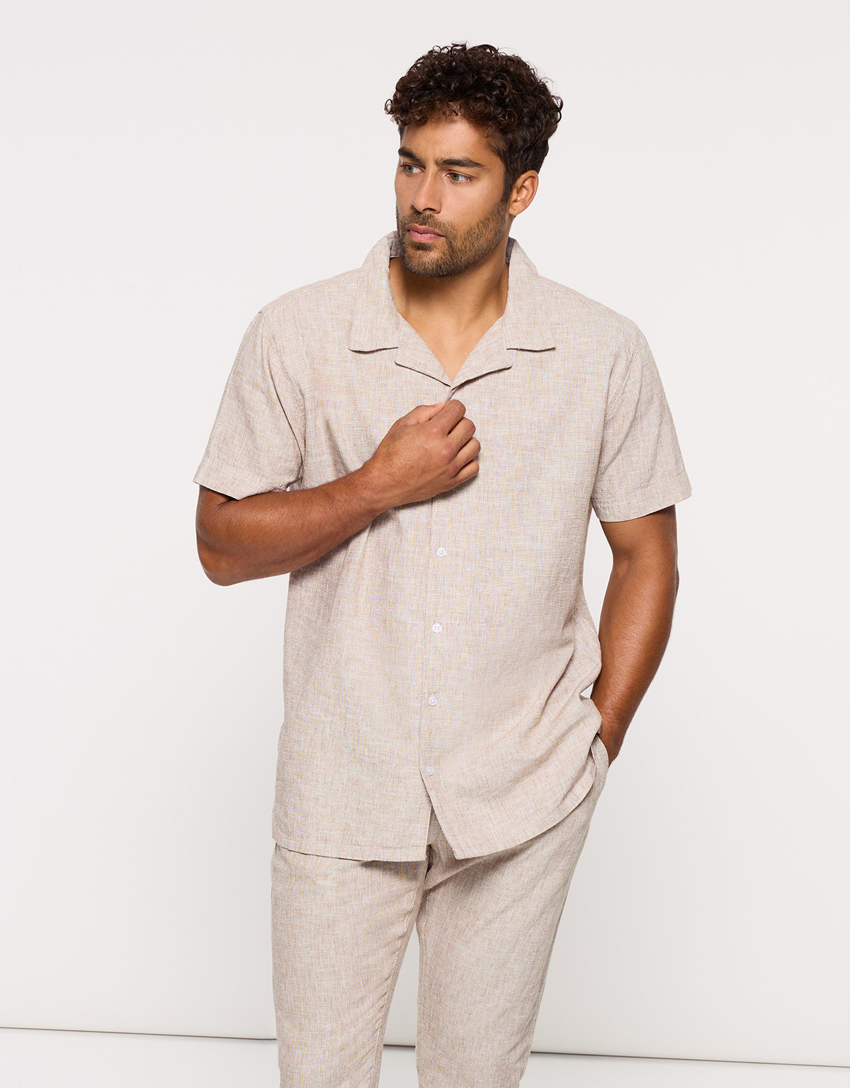 Chemise en lin beige - Deon