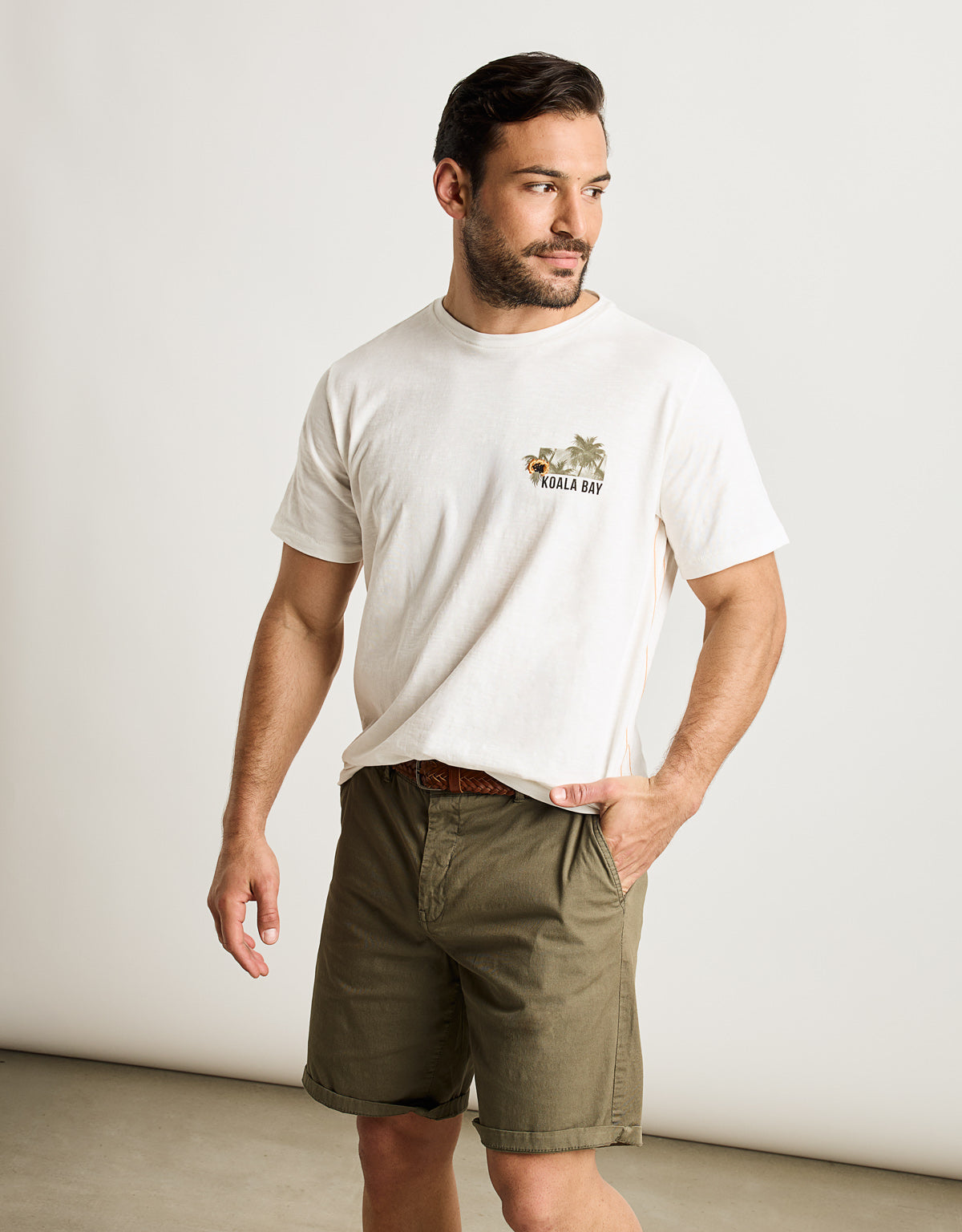 Camiseta Manga Corta Beige - Arrento 4