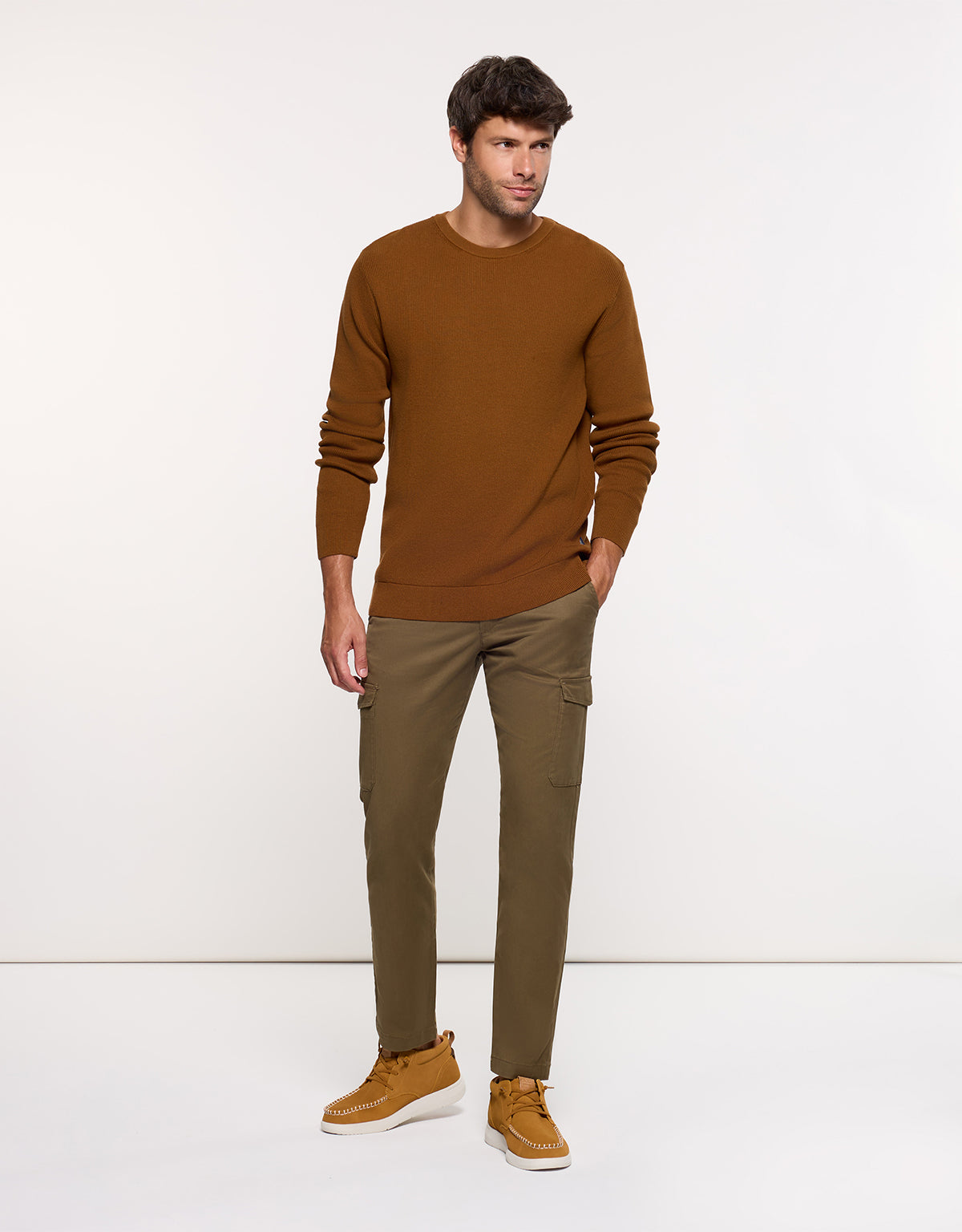 Jersey Manga Larga Marrón - Drobo 7