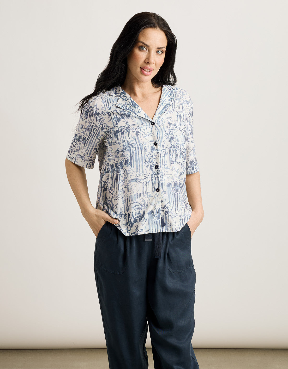 Camisa Manga Corta Azul - Bajamasa 4