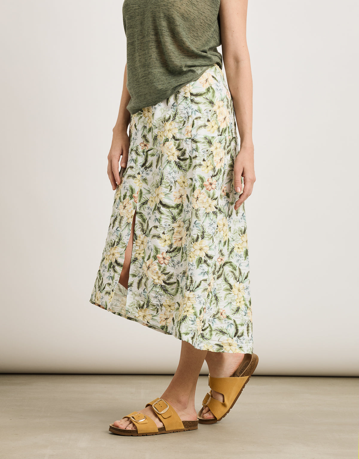 Falda Midi Amarillo - Ilche