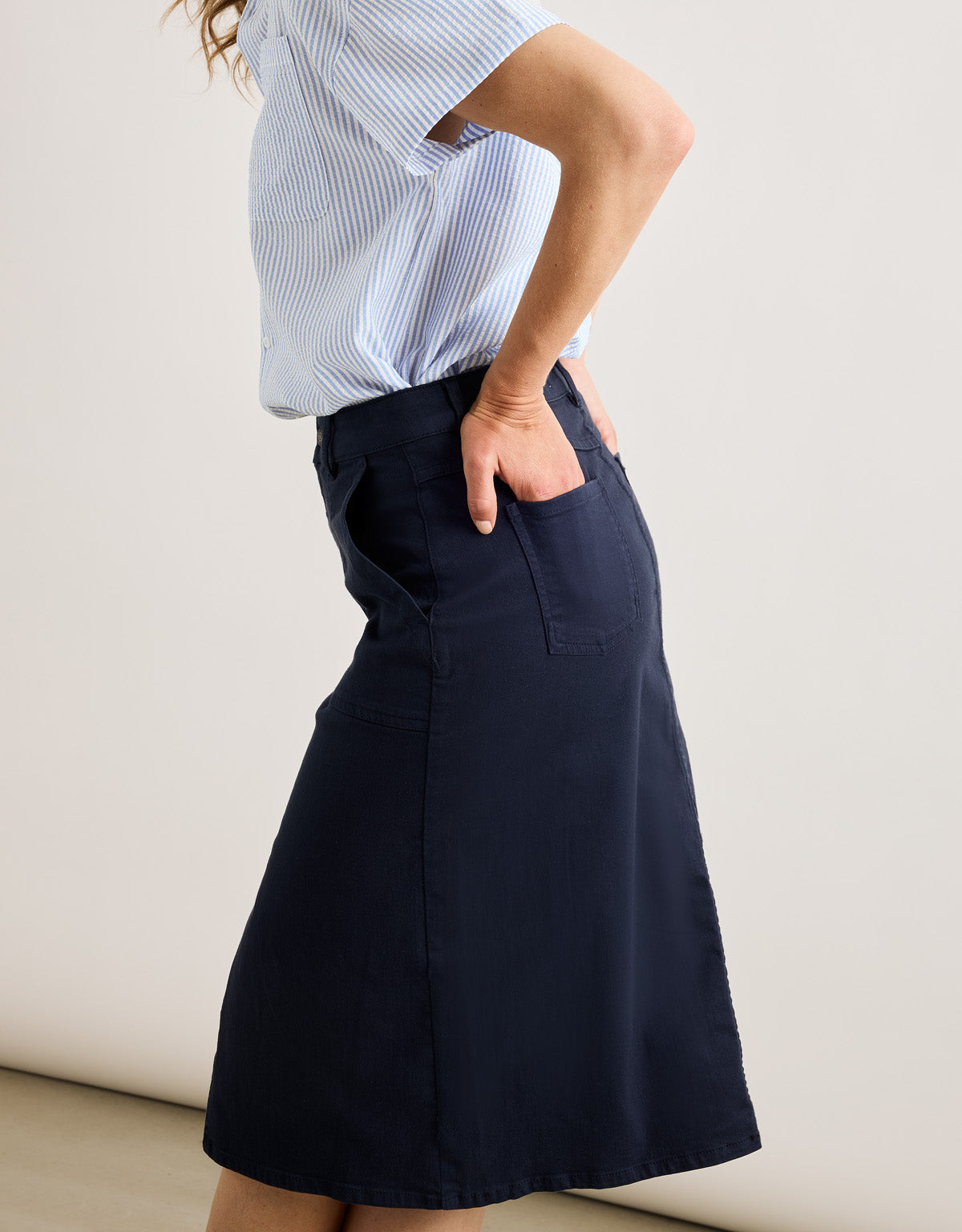 Falda Midi Azul Marino - Dresling 6