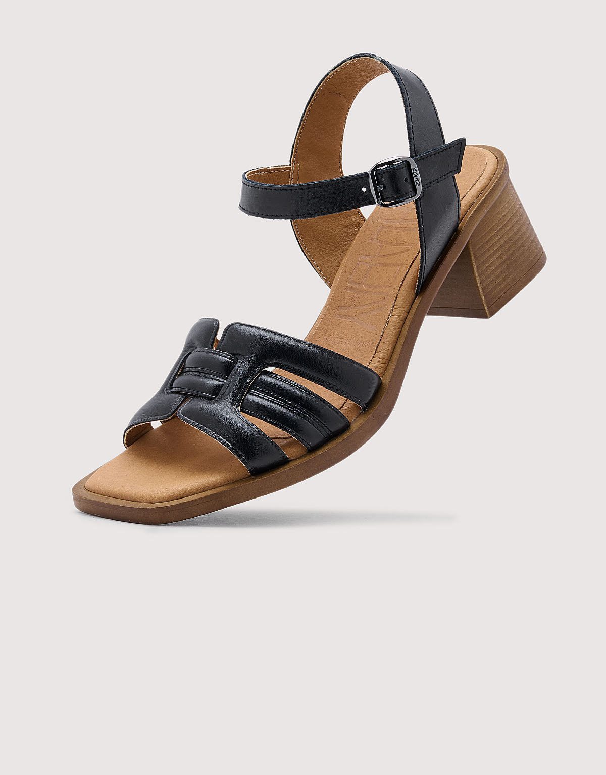 Schwarze Sandale mit Absatz - Marina