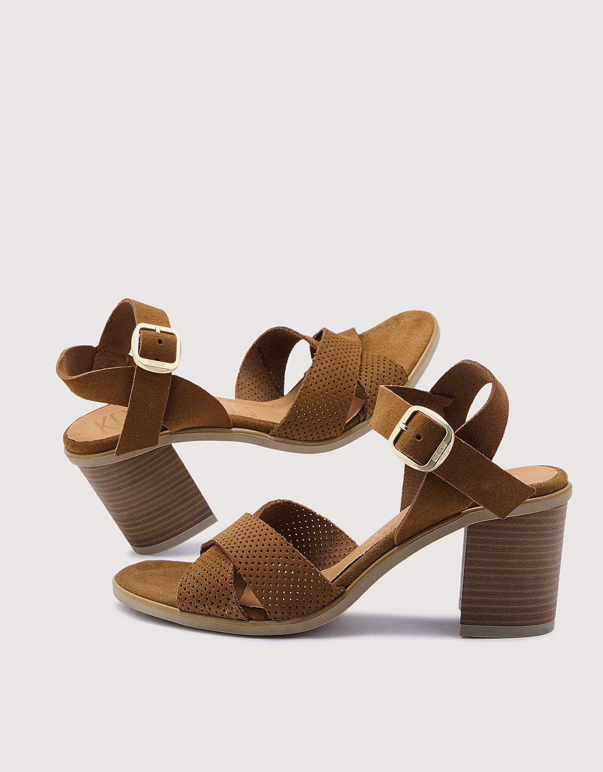 Sandalia Tacón Marrón Claro - Orsola 4