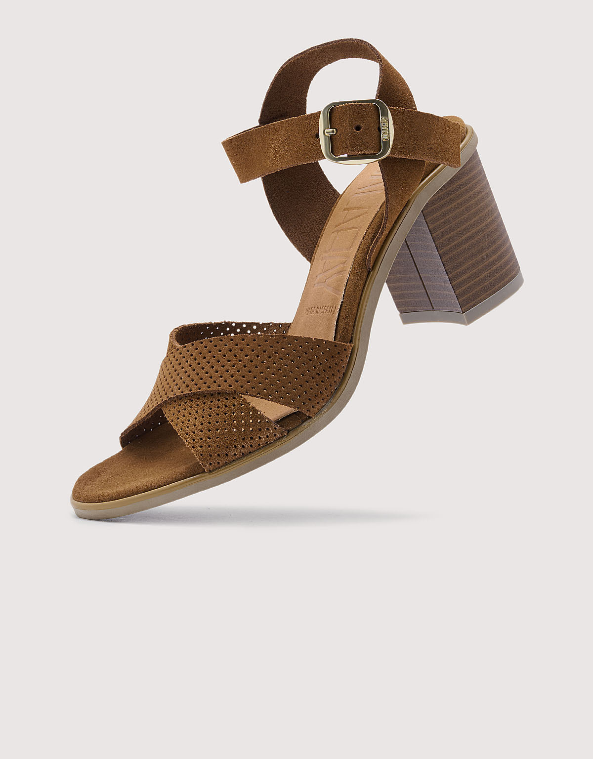 Sandalia Tacón Marrón Claro - Orsola 6