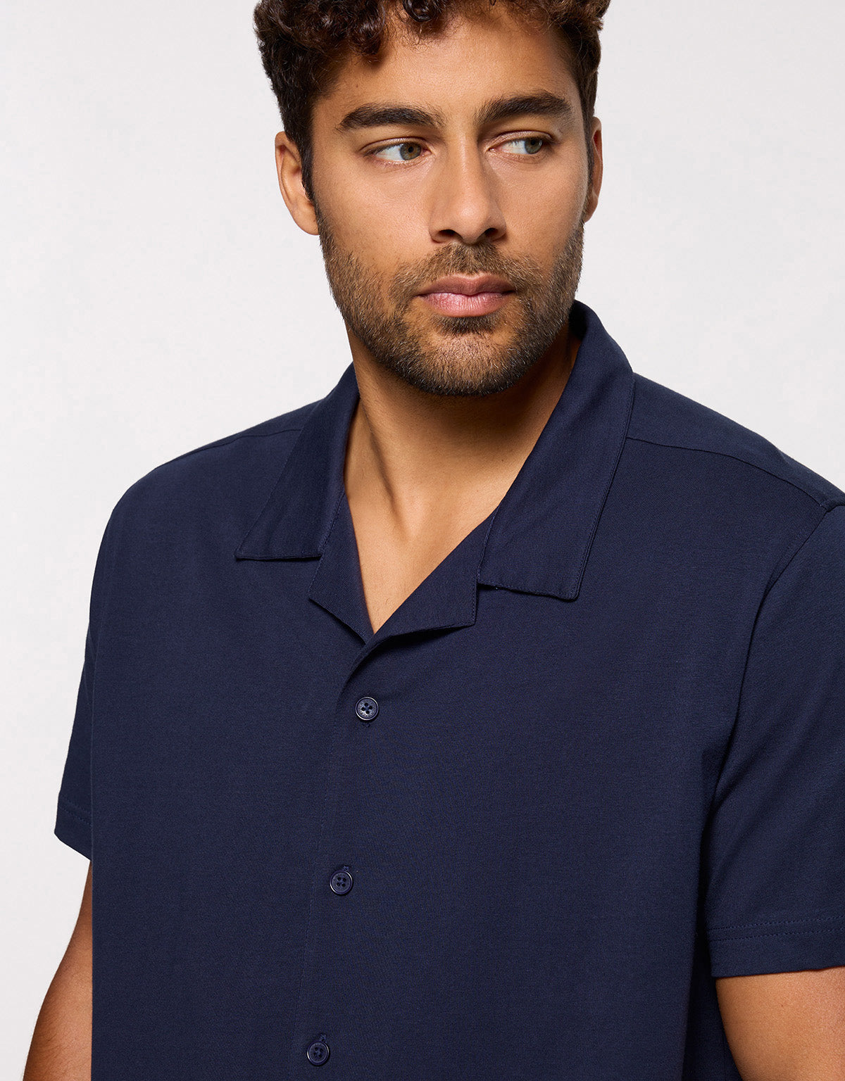 Camisa Manga Corta Azul Marino - Atimo 1