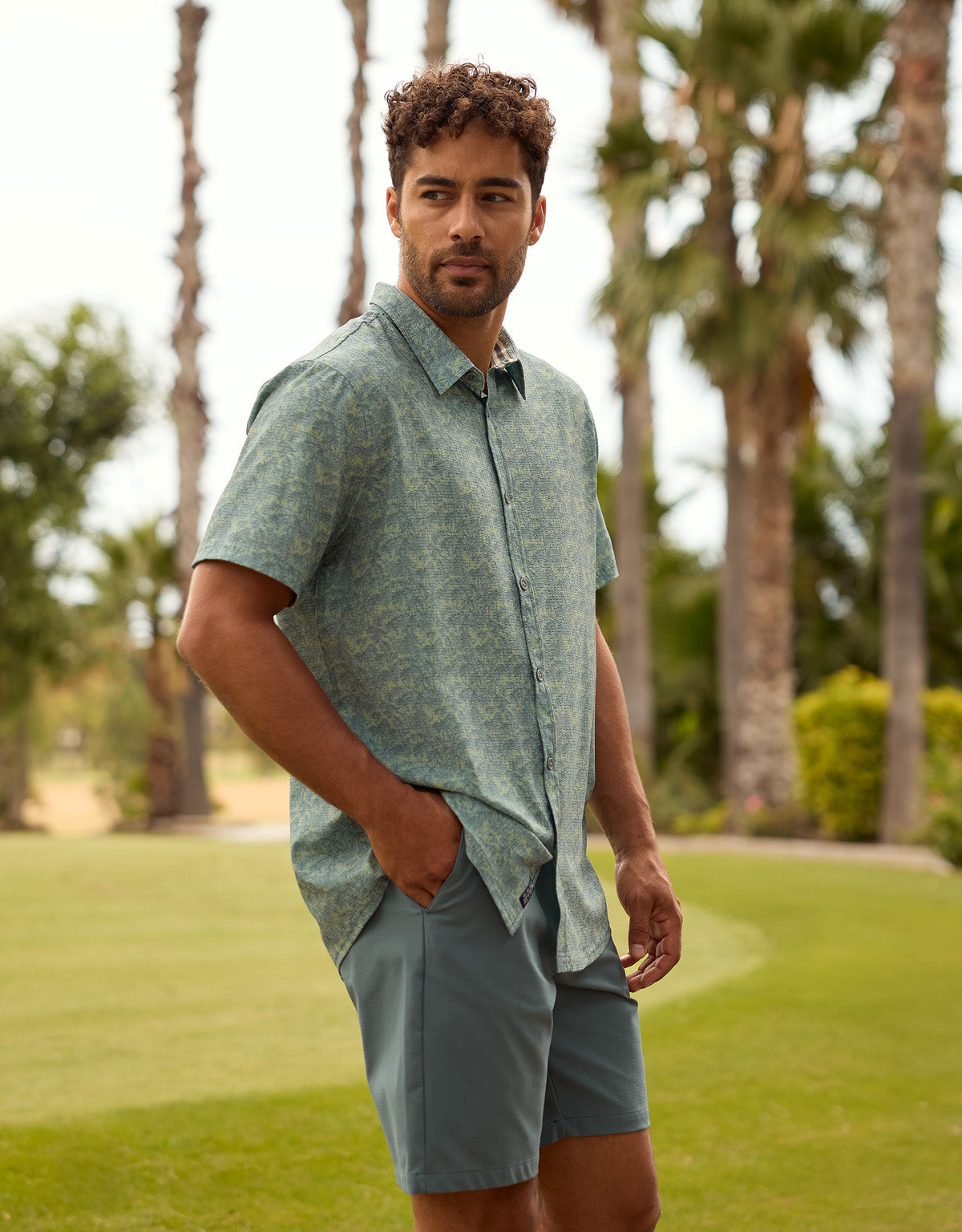 Khaki Short Sleeve Shirt - Palmcoast