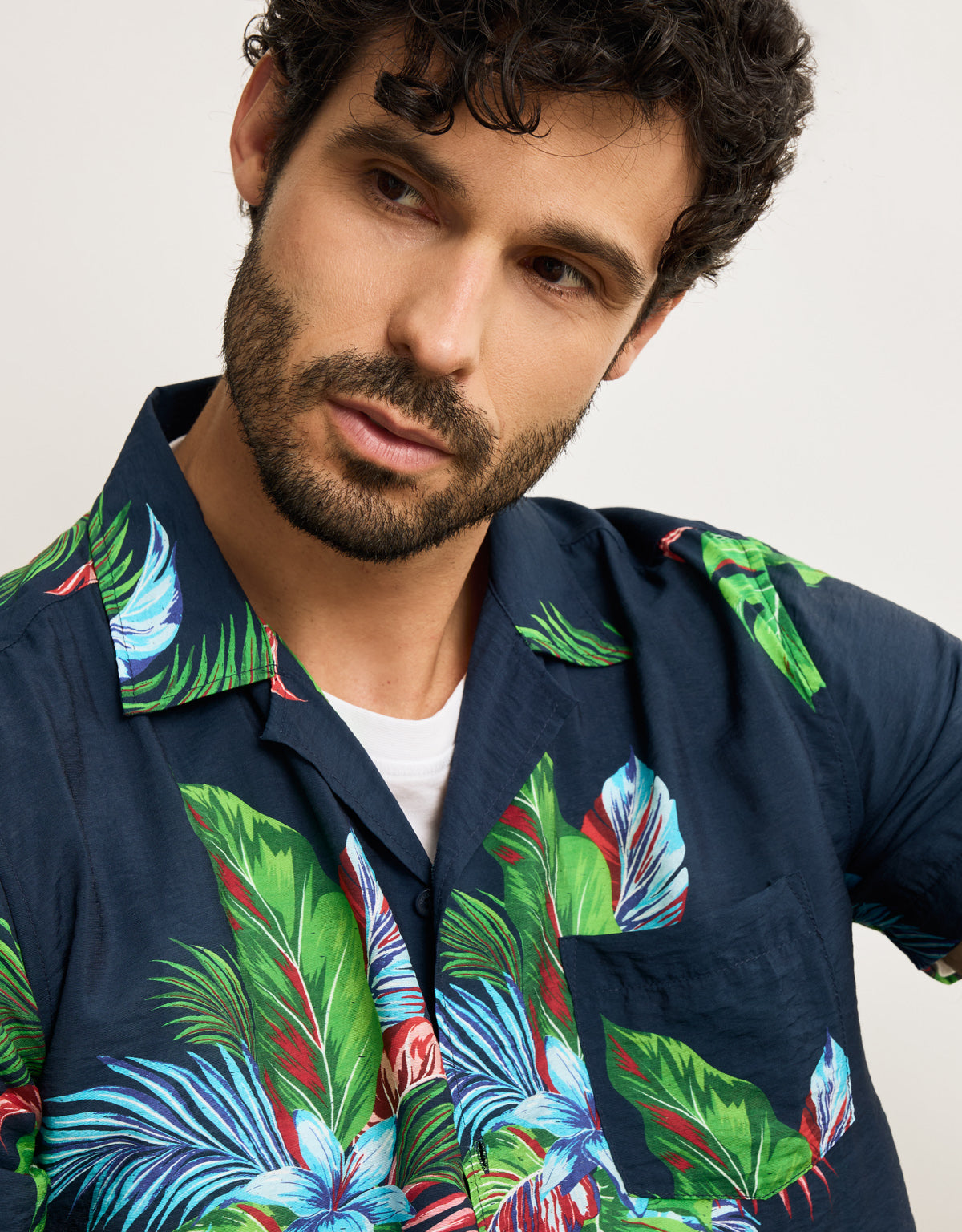 Camisa Manga Corta Azul Marino - Cattaneo 2