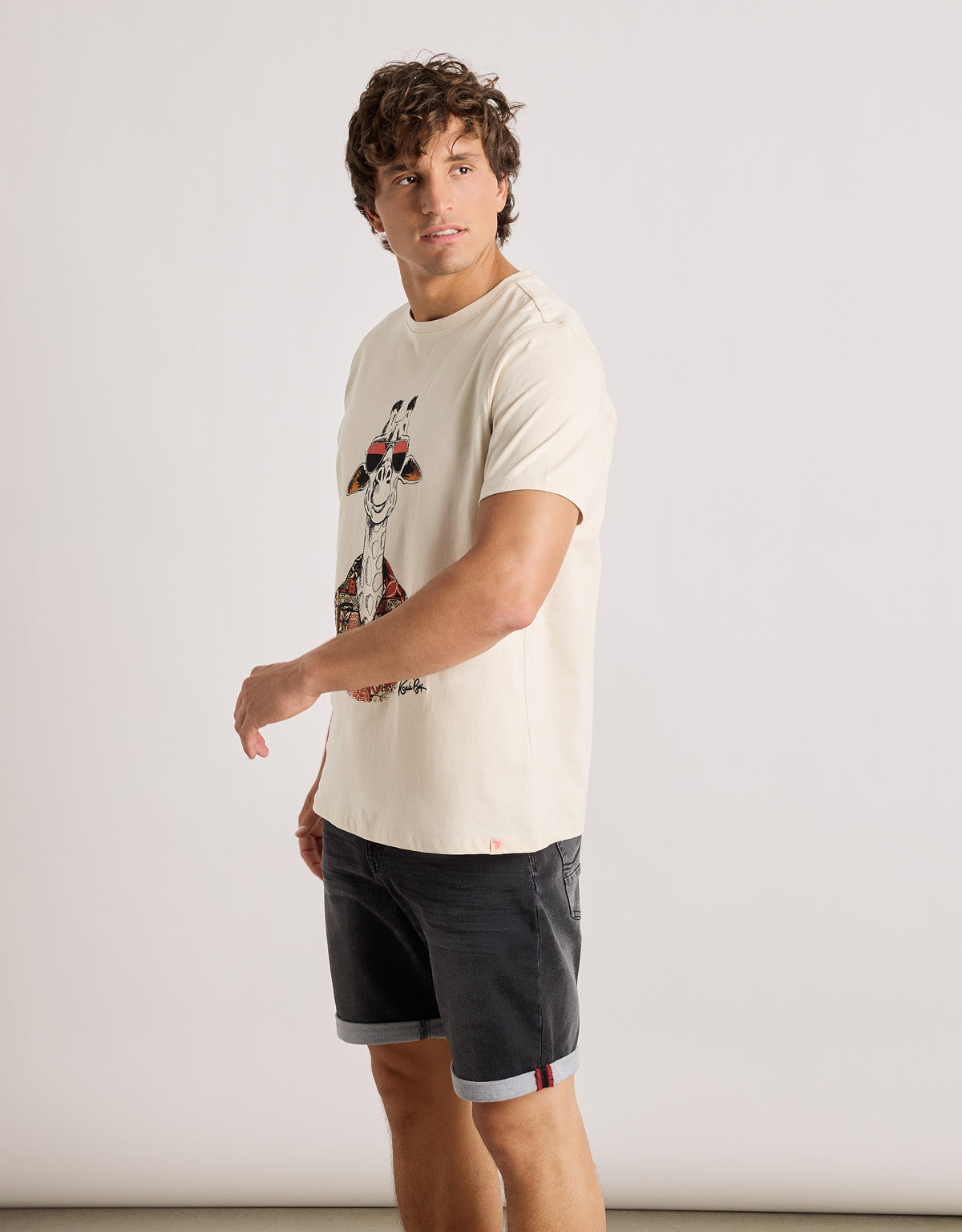 T-shirt beige à manches courtes - Harrison