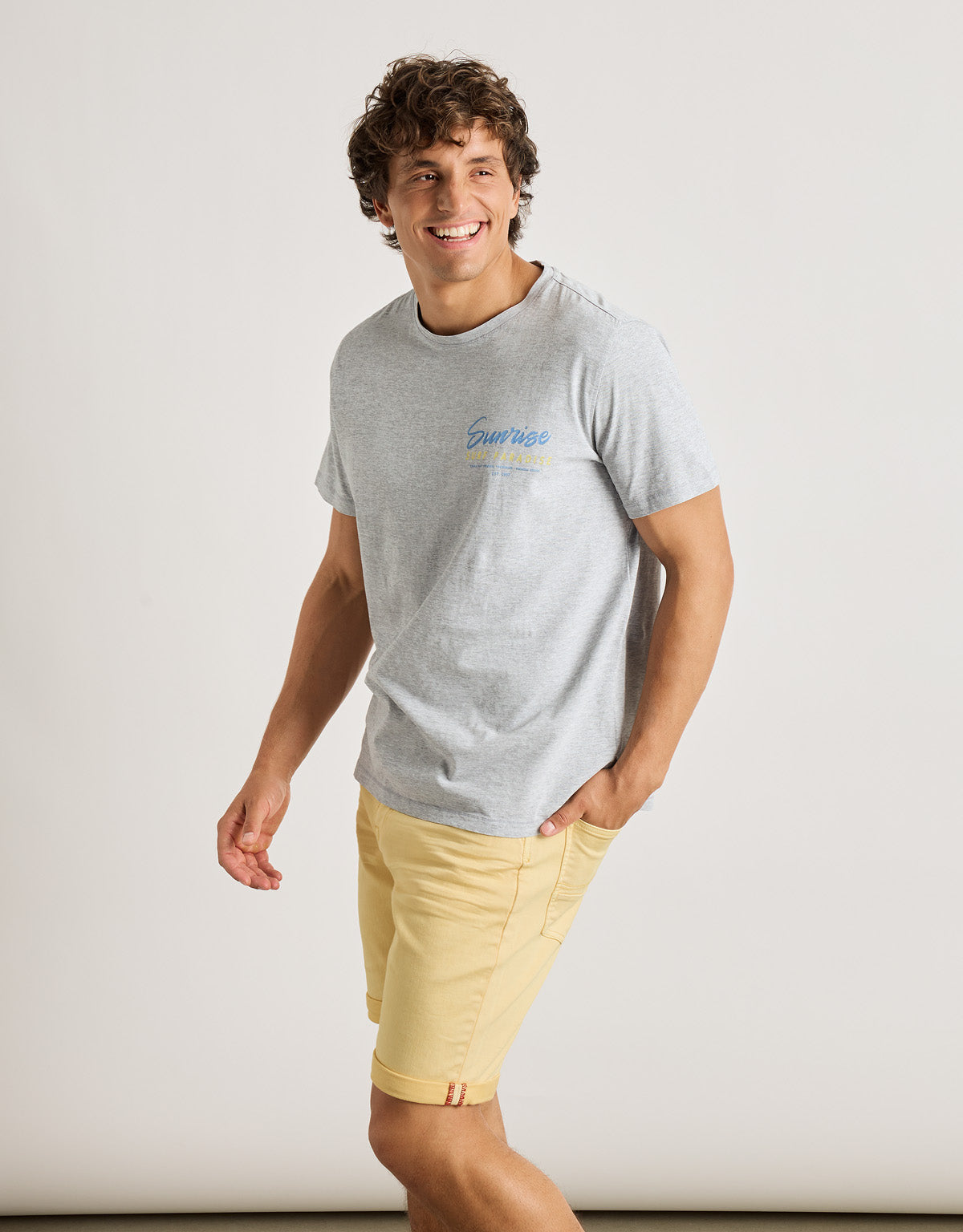 Camiseta Manga Corta Gris - Sundaise 4