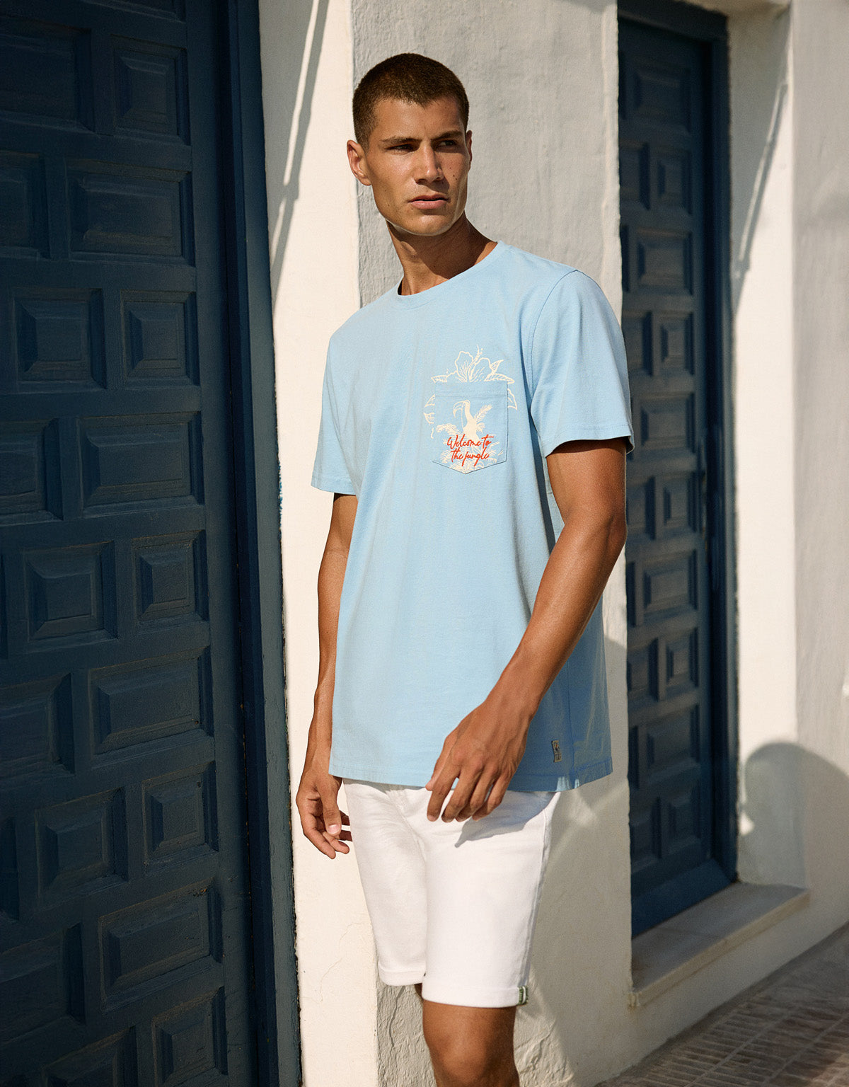 Camiseta Manga Corta Azul - Rory 4