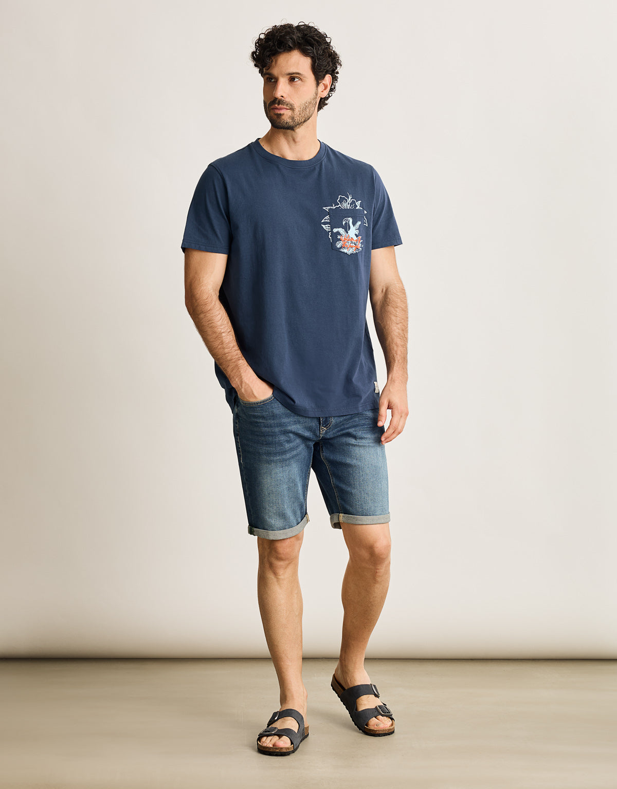 Camiseta Manga Corta Azul Marino - Rory 7