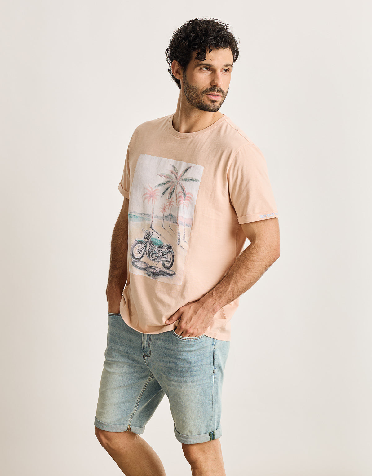 Camiseta Manga Corta Rosa - Motodean 4