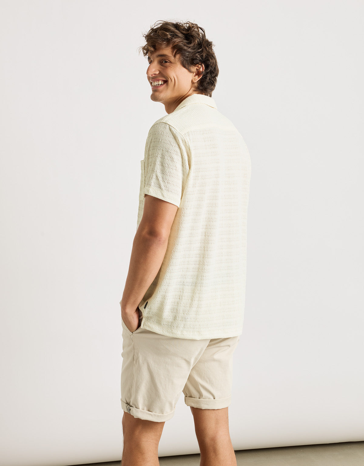 Camisa M/C Off White - Puntillet 3