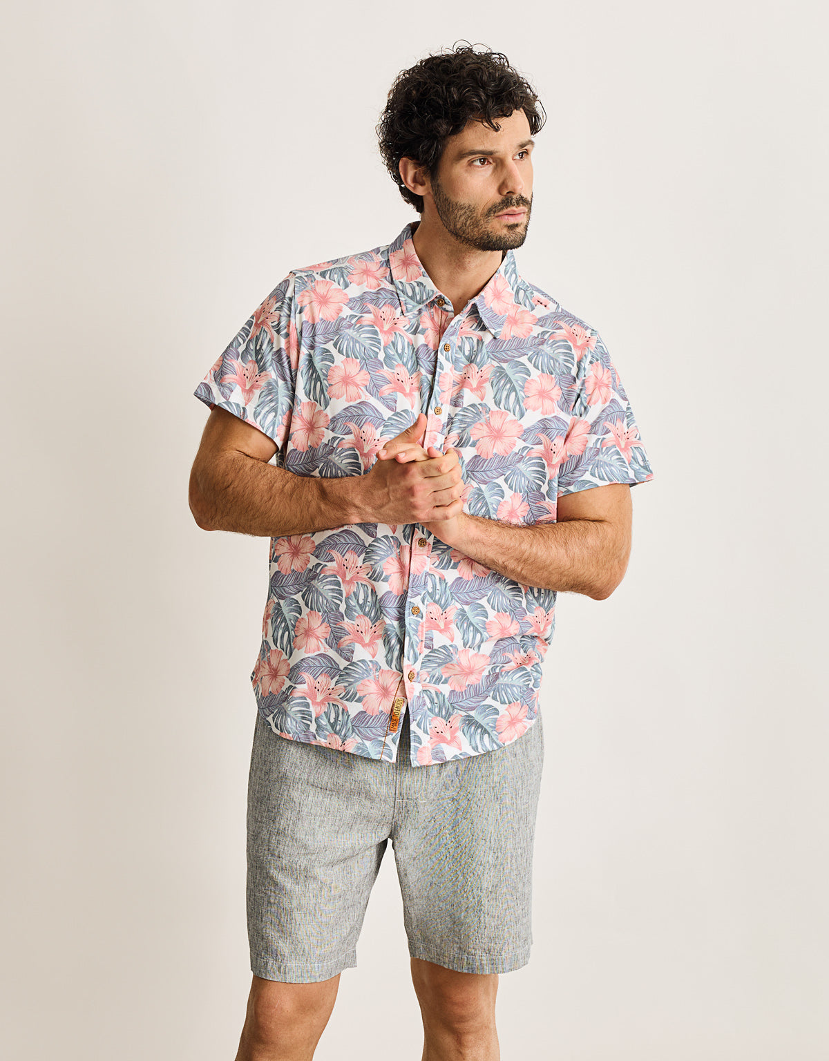 Camisa Manga Corta Azul Marino - Thorned