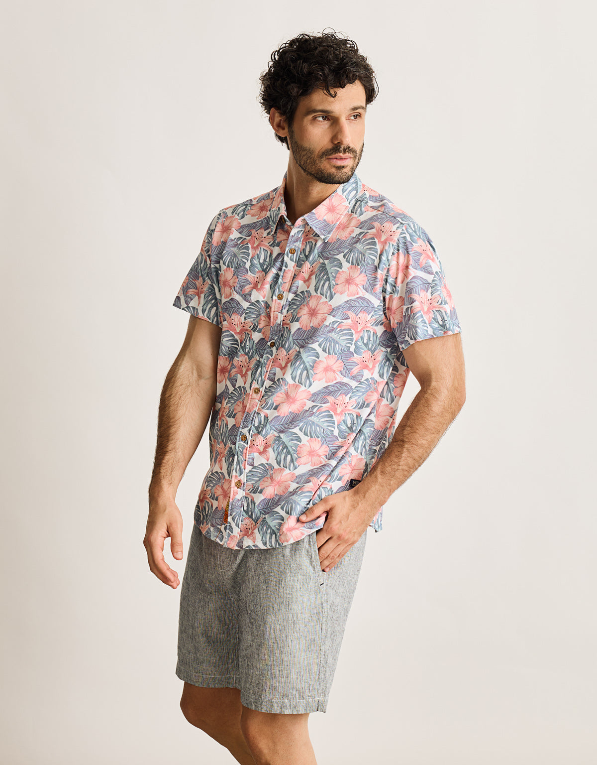 Camisa Manga Corta Azul Marino - Thorned 4