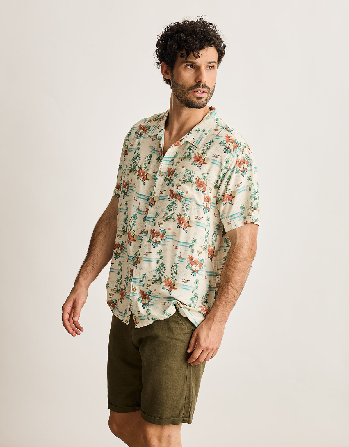 Camisa Manga Corta Off White - Waikiki