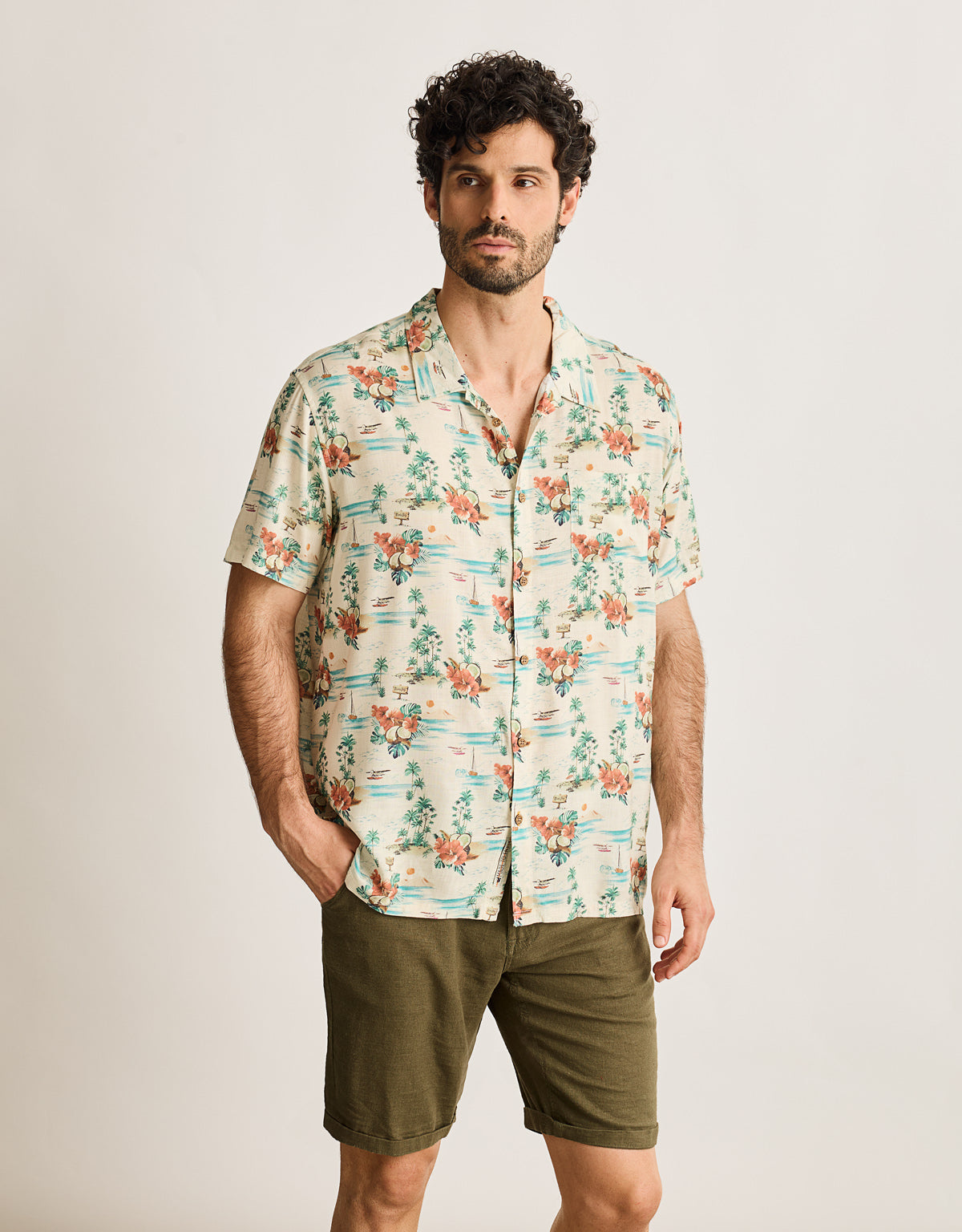 Camisa Manga Corta Off White - Waikiki 4