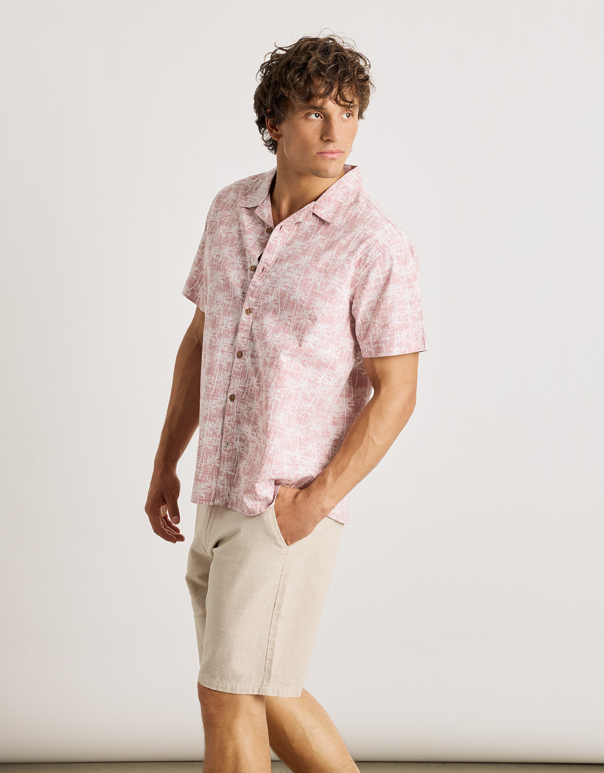 Camisa Manga Corta Rosa - Ruzz 4