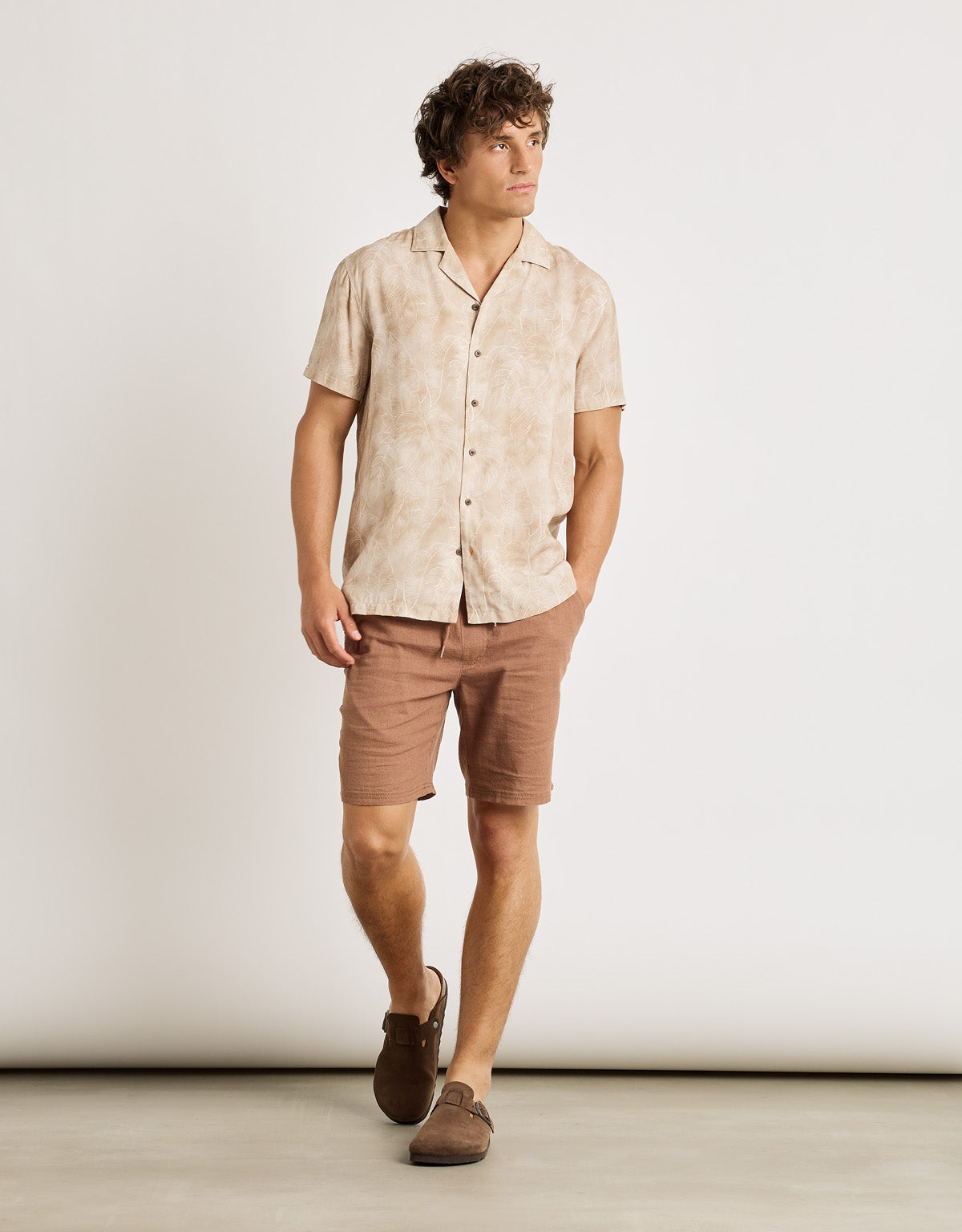 Kurzarmhemd Braun - Fog
