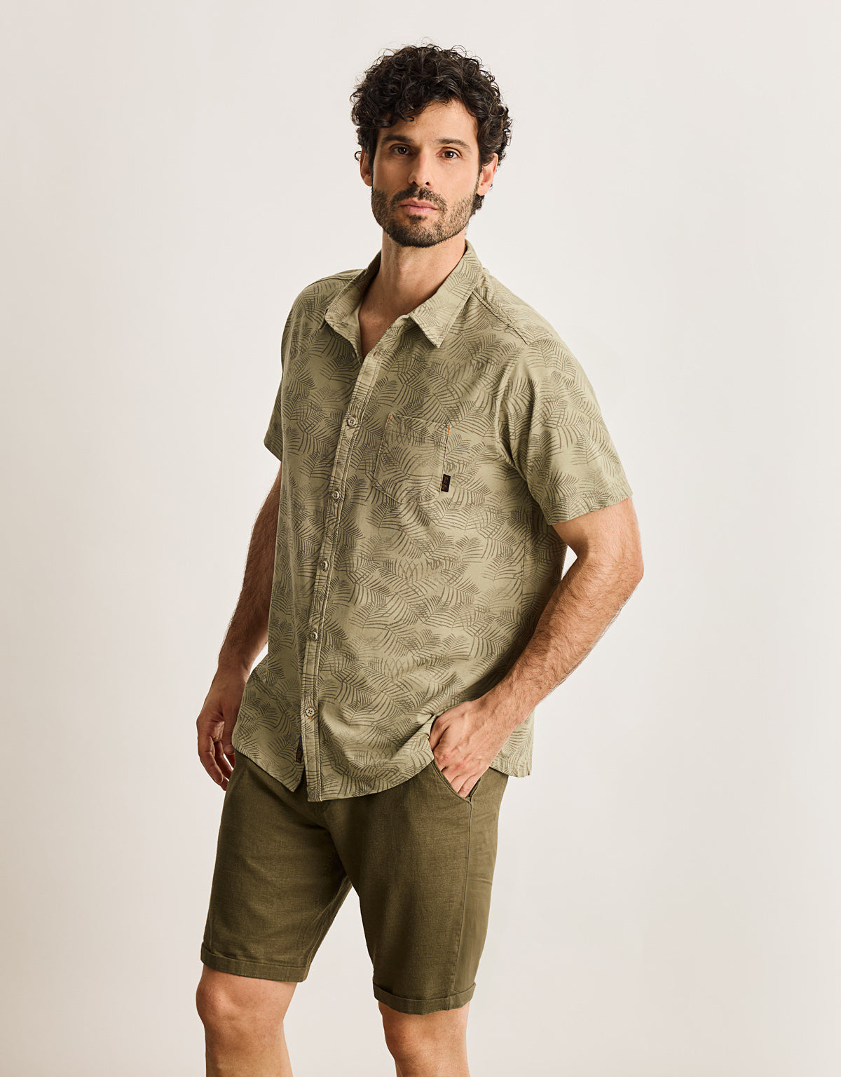 Camisa Manga Corta Kaki - Zendaya 4