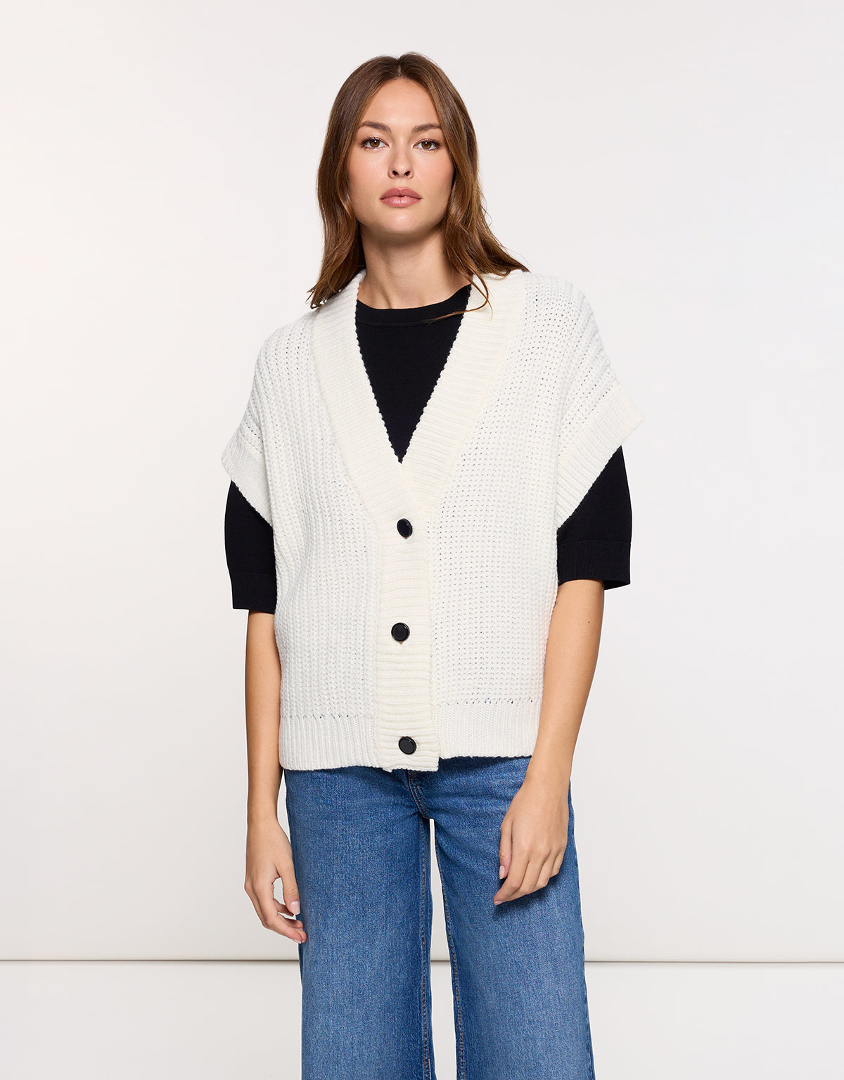 Chaleco de Punto Blanco - Richy