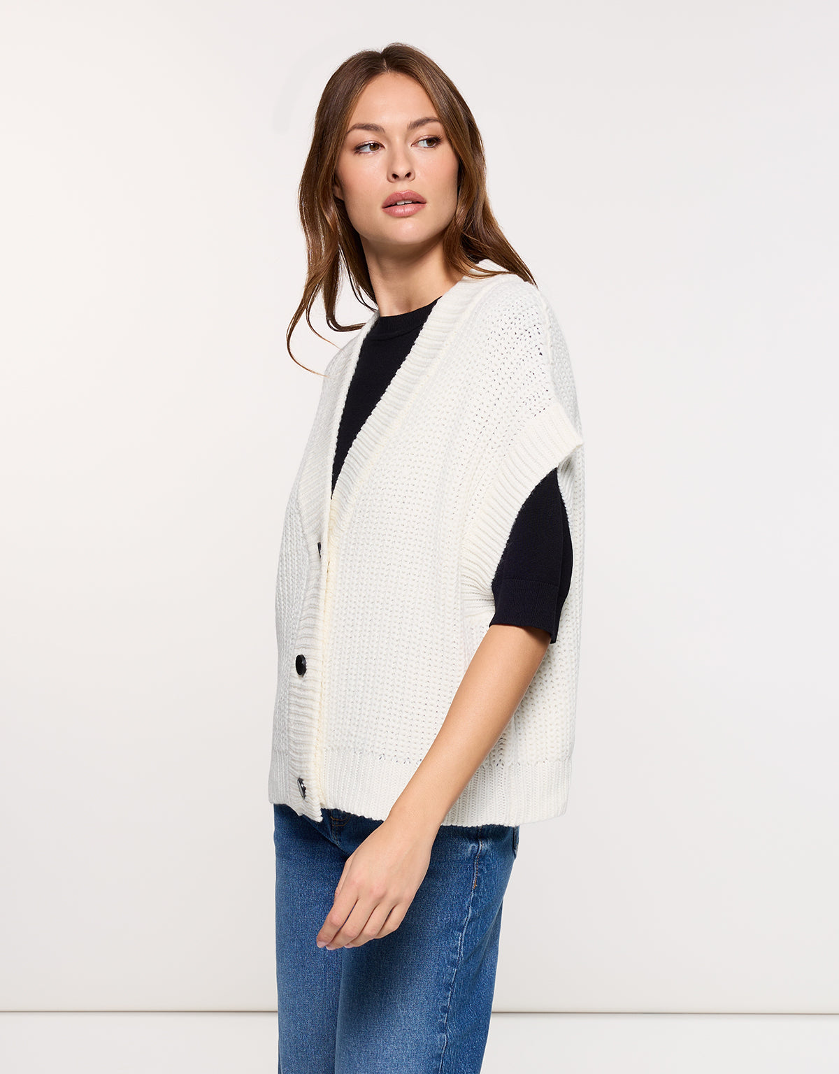 Chaleco de Punto Blanco - Richy 3