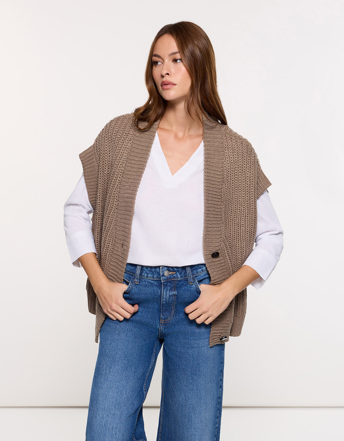 Chaleco de Punto Marrón - Richy