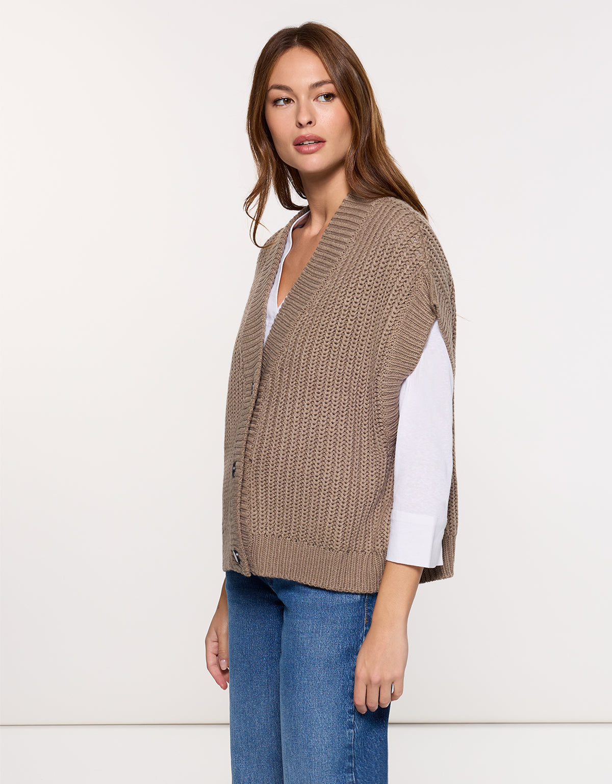 Chaleco de Punto Marrón - Richy 3