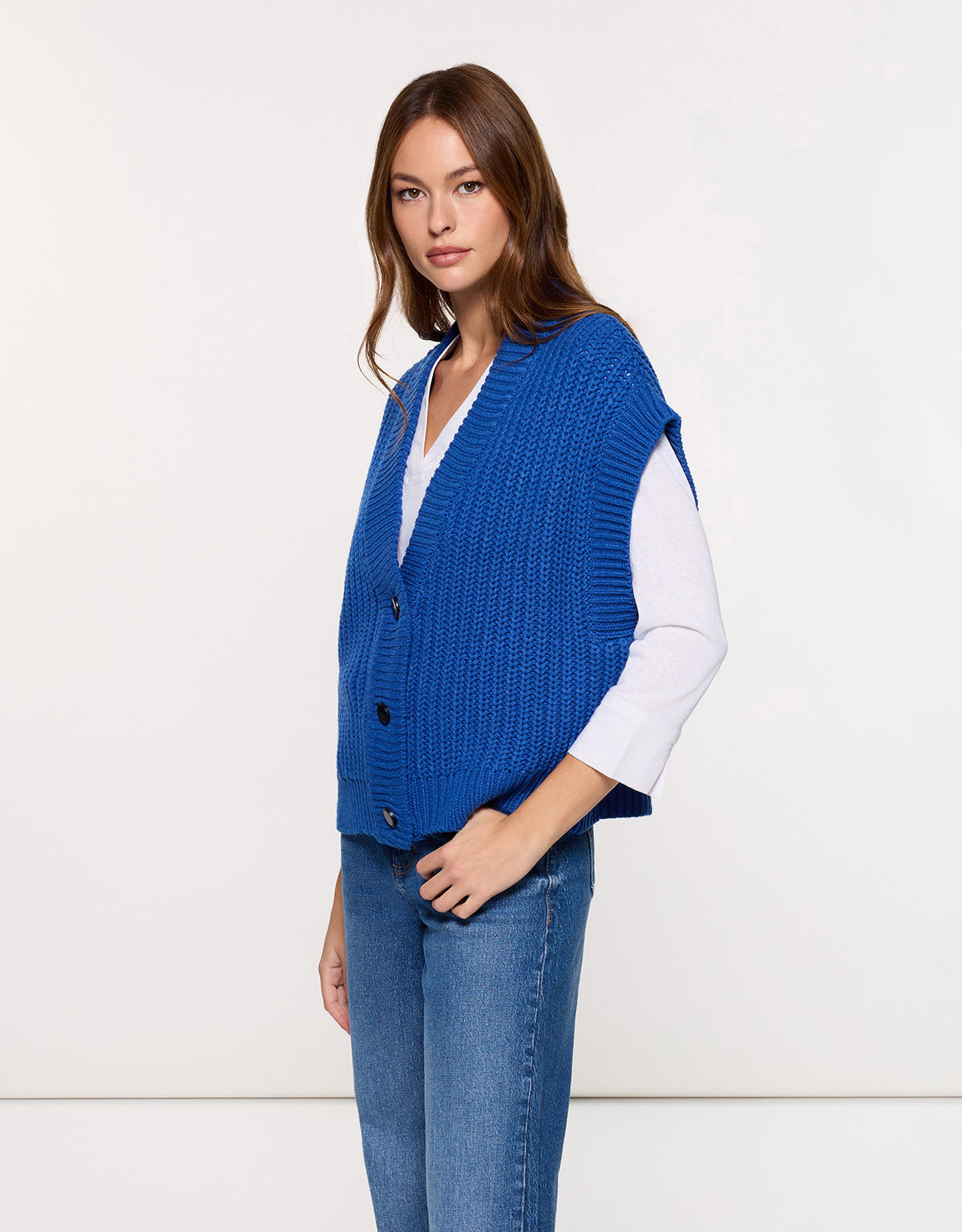 Chaleco de Punto Azul - Richy 3