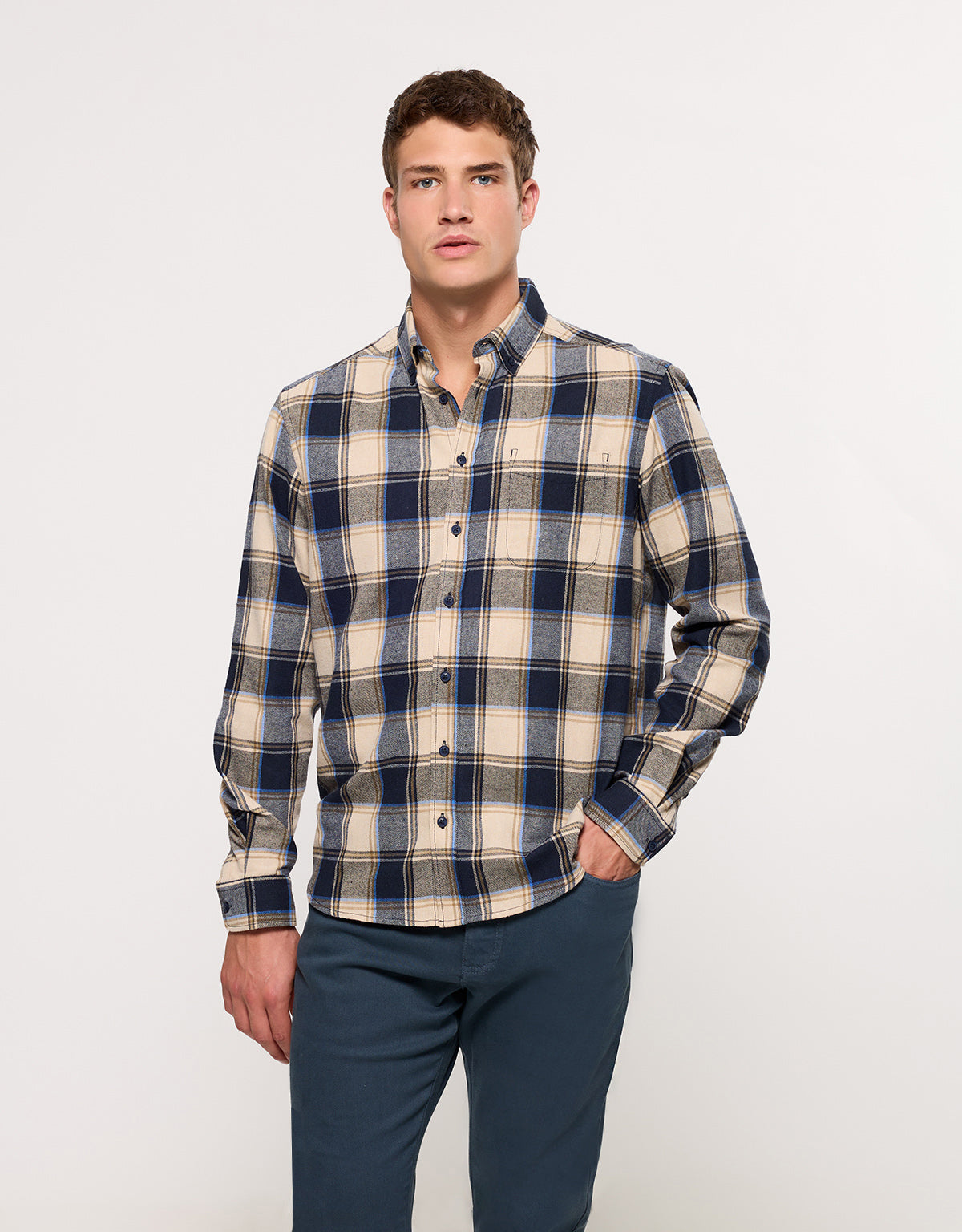 Camisa Manga Larga Azul Marino - Martel