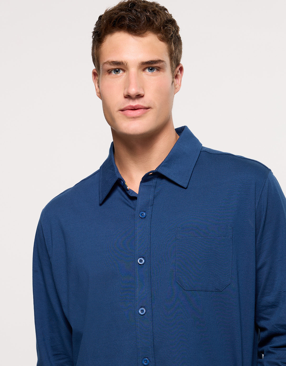 Langarmhemd in Marineblau – Niana