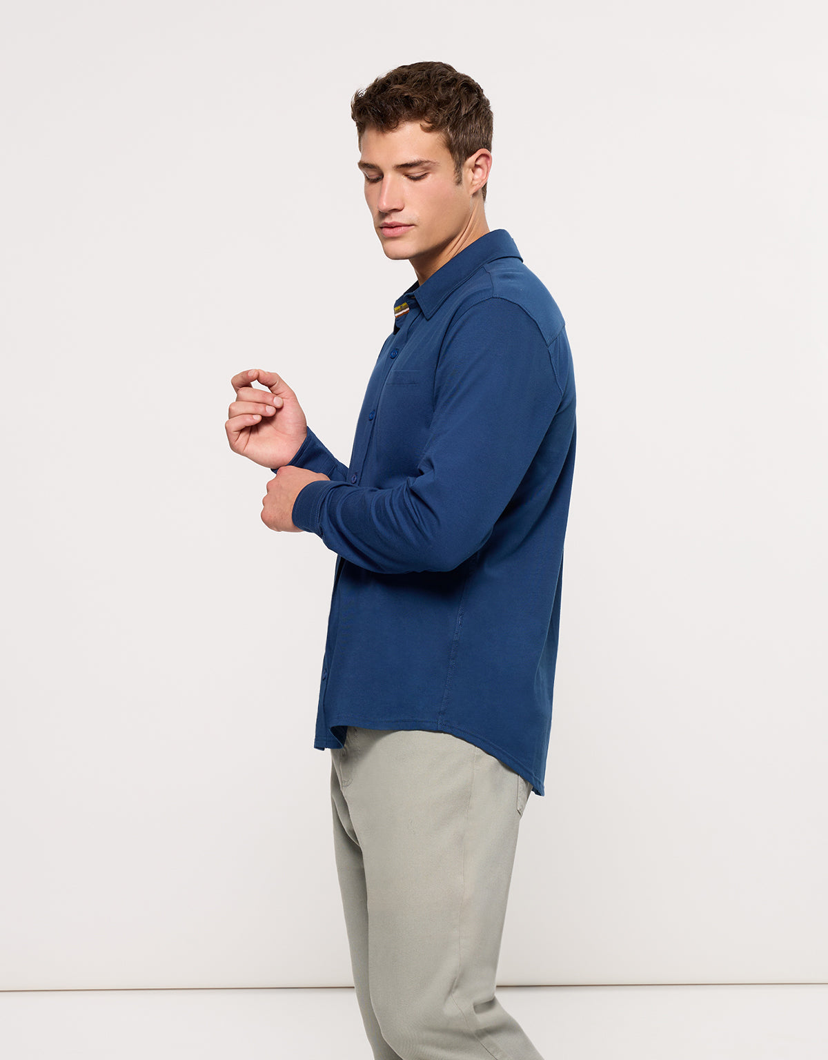 Langarmhemd in Marineblau – Niana