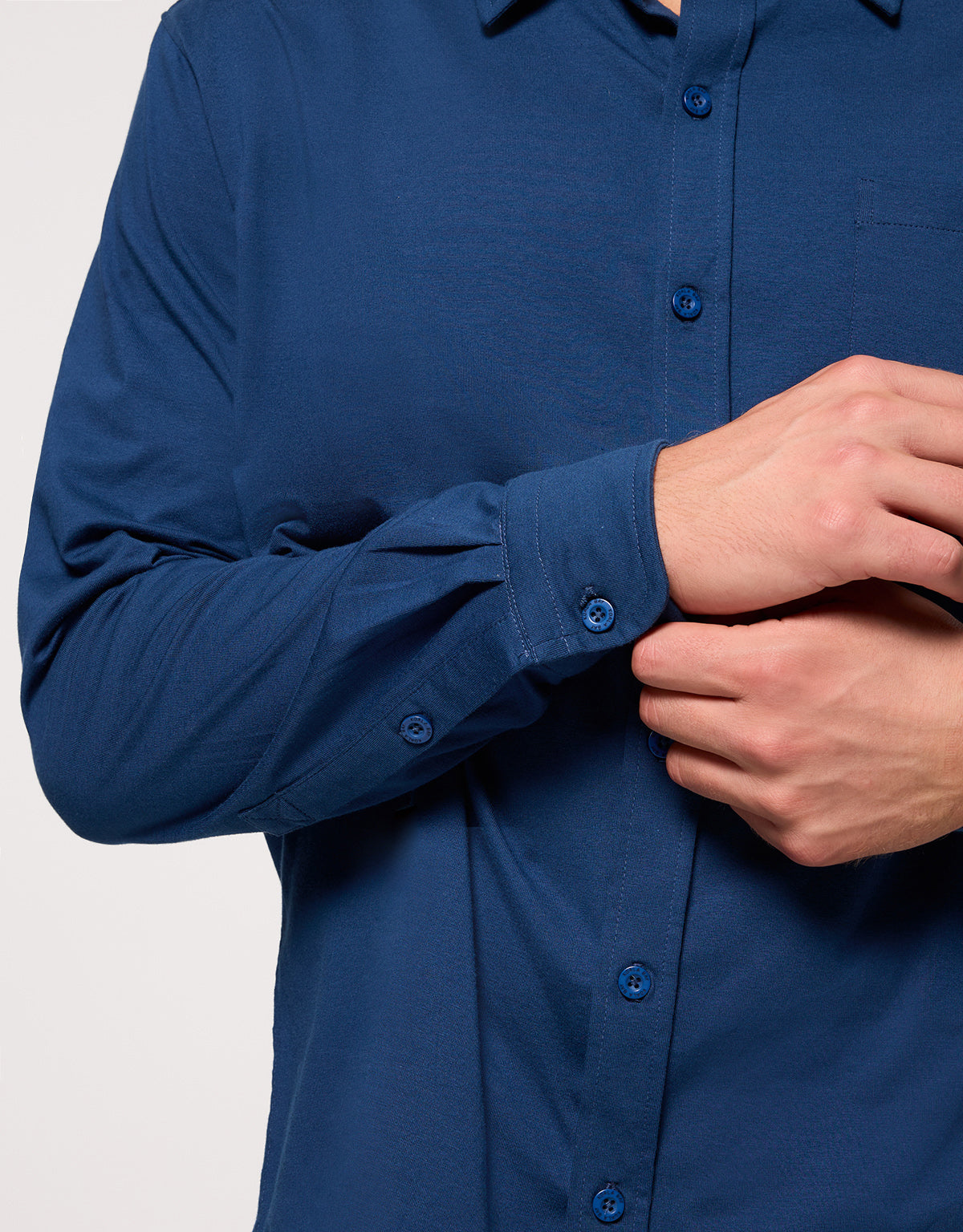 Langarmhemd in Marineblau – Niana