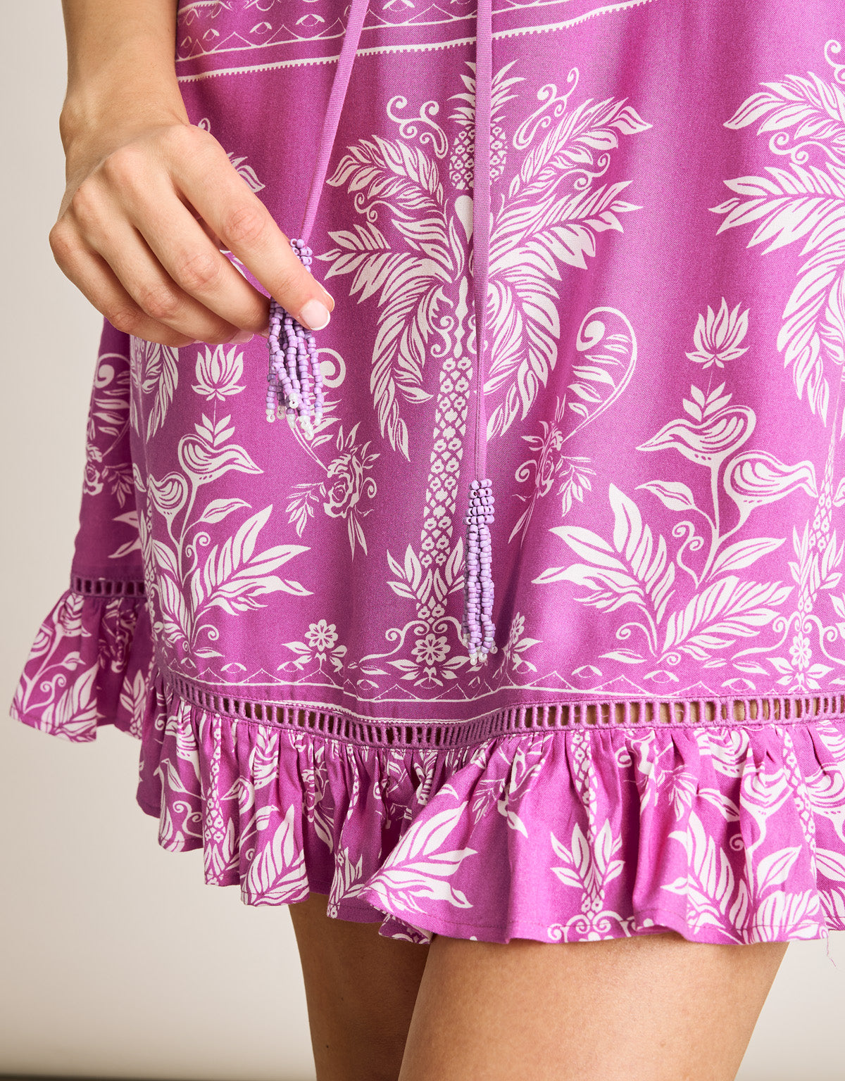 Vestido Corto Lila - Arvione 6