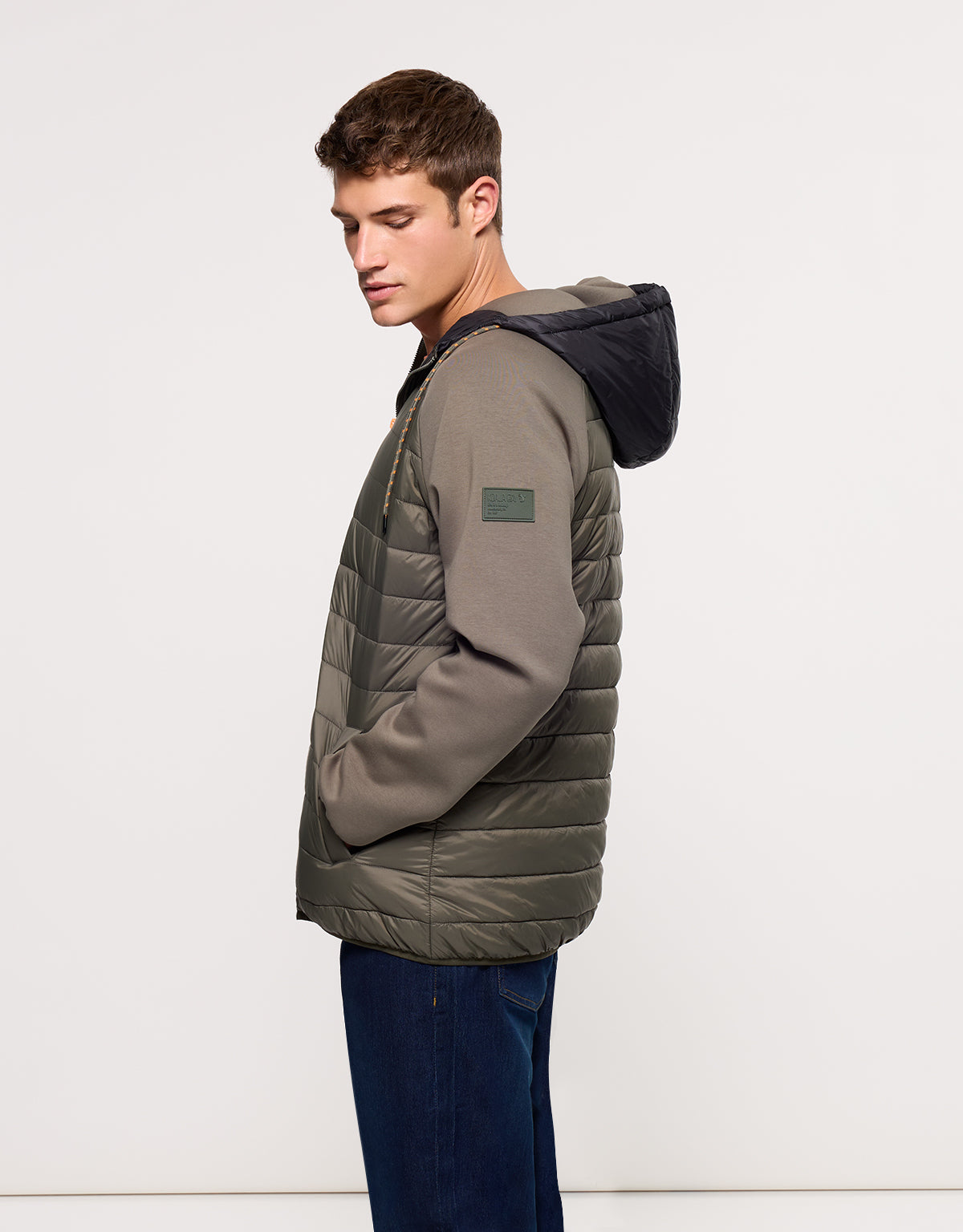 Chaqueta con Capucha Caqui - Nuni 4